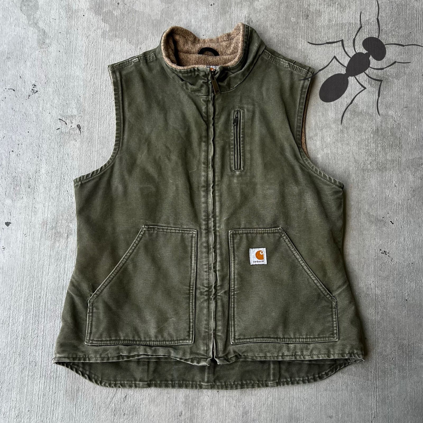 Carhartt × Vintage Carhartt WOMENS WV001 LOV green work wear vest Size US L / EU 52-54 / 3 - 1 Thumbnail