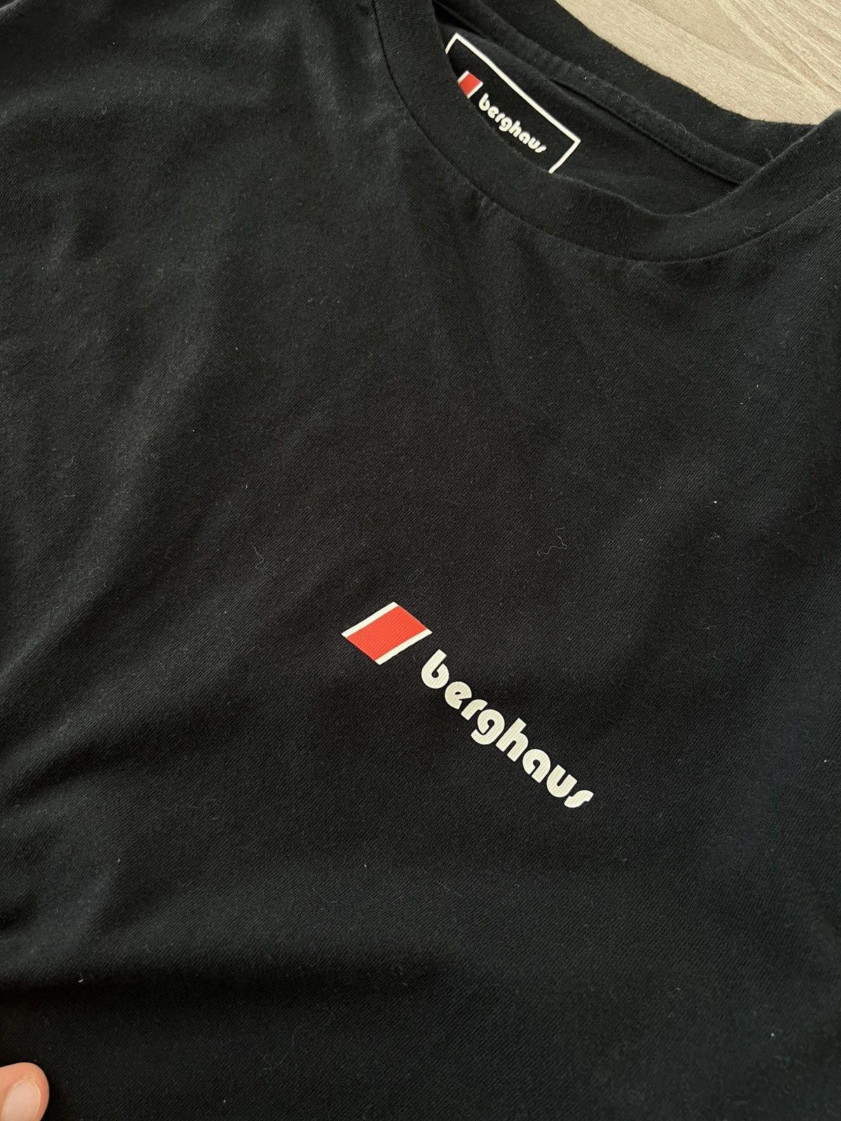 Berghaus Berghaus Big Logo Gorpcore Pima Cotton Black T-Shirt Size US XL / EU 56 / 4 - 14 Thumbnail