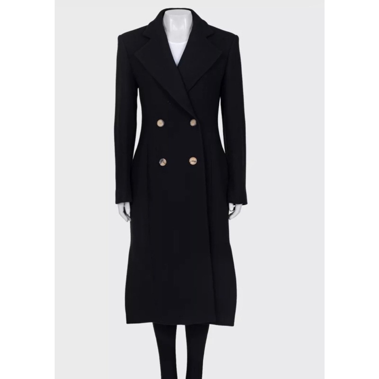 KHAITE Khaite Black Wool Coat - US 4 / S Size S / US 4 / IT 40 - 1 Thumbnail