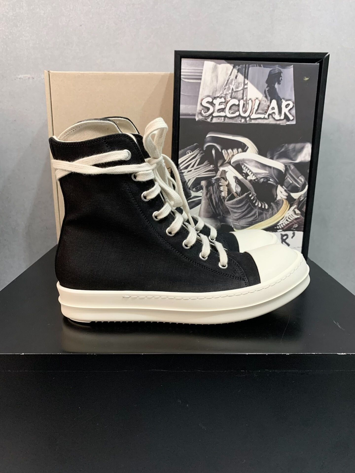 Rick Owens Rick Owens High Top Canvas Sneakers Size US 6 / IT 36 - 1 Thumbnail