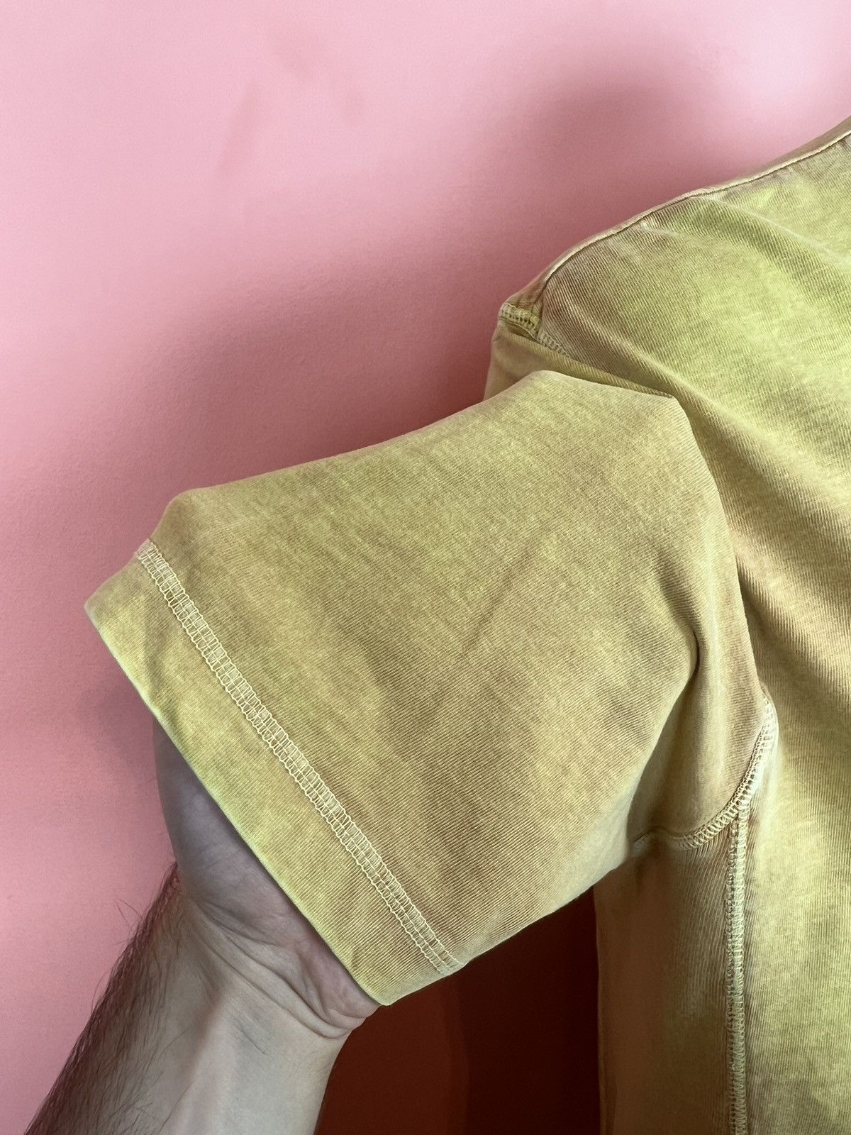 Nigel Cabourn tee designers utility casual orange yellow