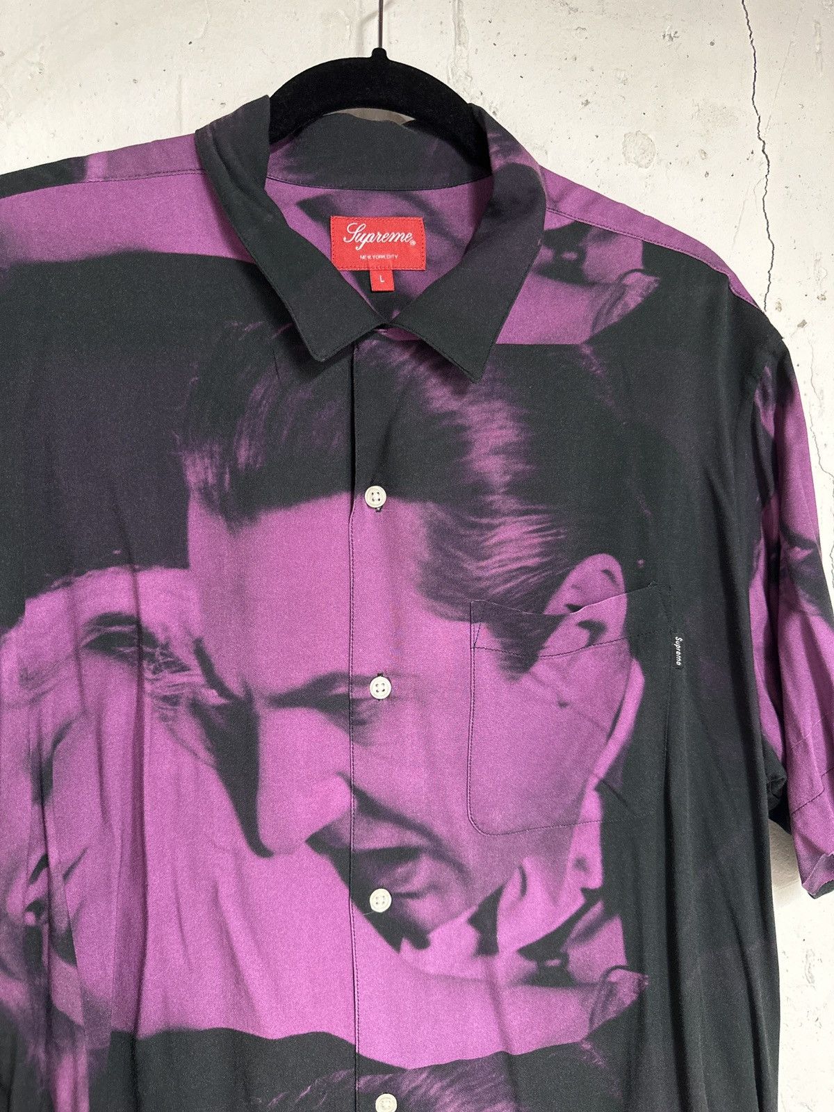 Supreme Supreme Bela Lugosi Rayon Shirt Large Purple | Grailed