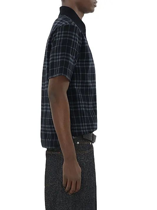 Burberry os11x0326 Check Quarter-Zip Polo Shirt in Multicolor Size US XL / EU 56 / 4 - 4 Thumbnail
