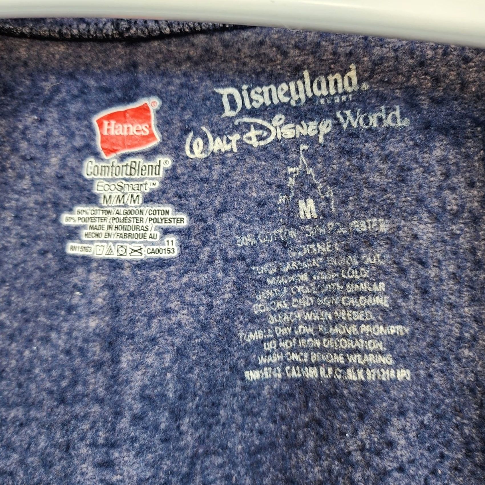 Disney Mickey Mouse Hoodie Adult Medium Blue Disneyland Walt Disney World Full Zip Y2K Womens Size M / US 6-8 / IT 42-44 - 3 Thumbnail
