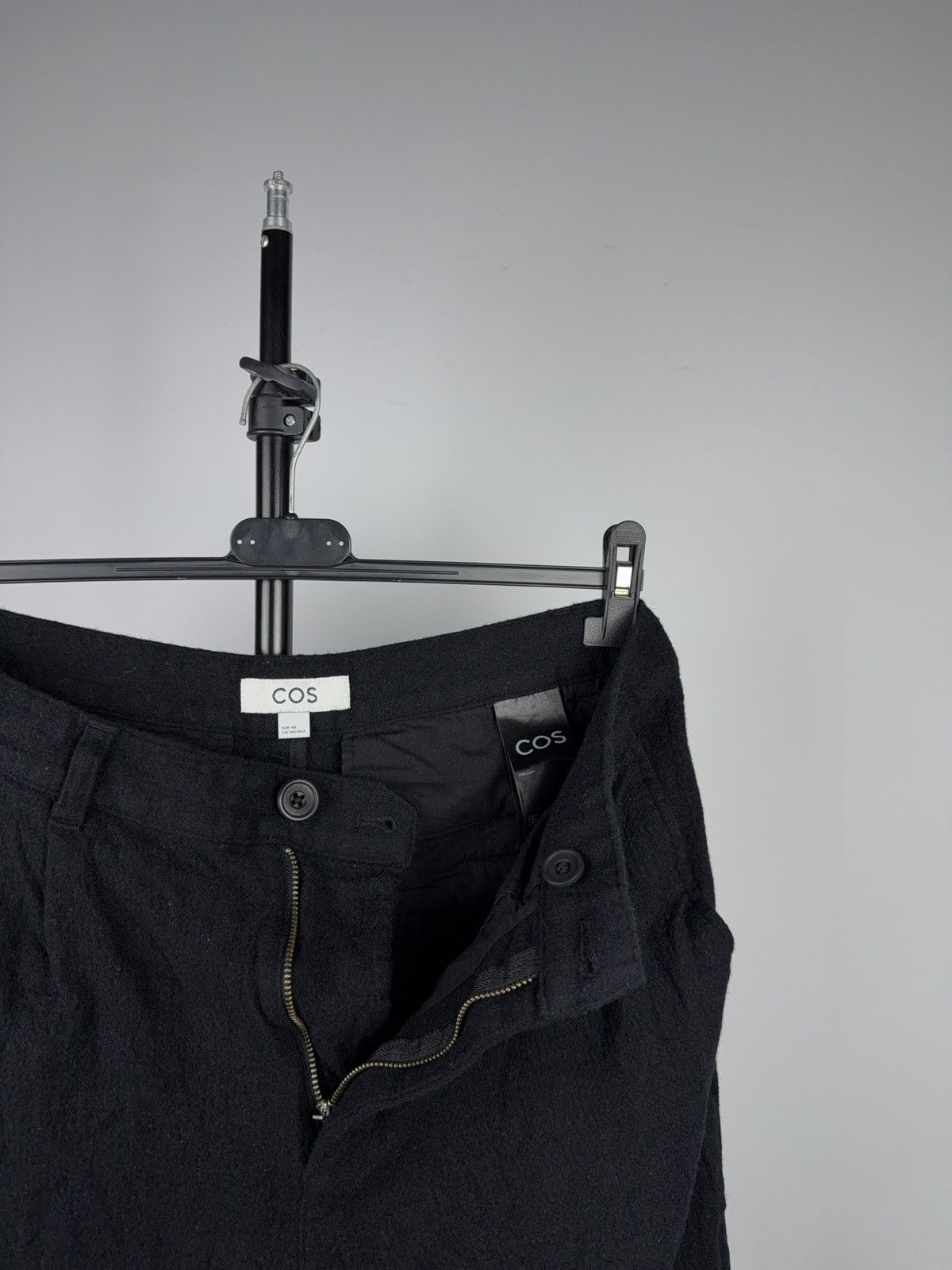 Cos Avant Garde Retro COS Wool Cropped Tapered Black Pants EU48 Size 30" / US 8 / IT 44 - 8 Thumbnail