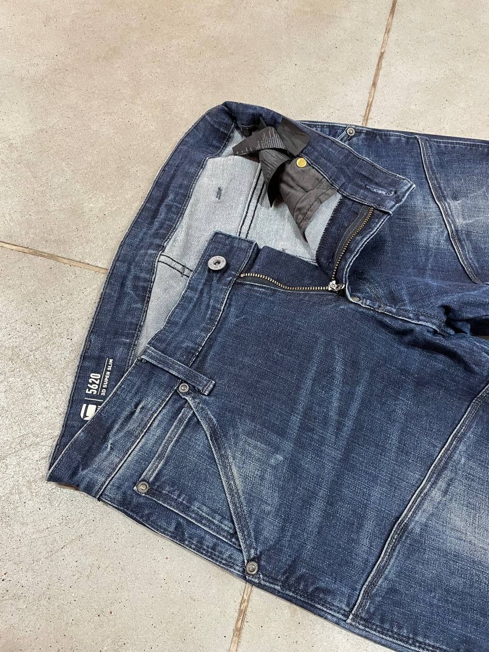G-Star G Star Raw 3D Super Slim Jeans Biker Knee Size US 32 / EU 48 - 6 Thumbnail