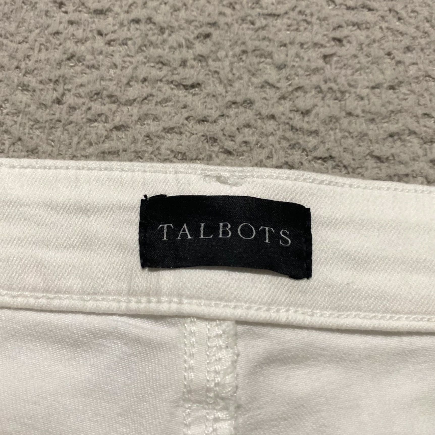 Talbots Talbots White Jeans Womens 12P Denim Light Wash Straight Leg High Rise Petite Shirt? Size 34" / US 12 / IT 48 - 3 Thumbnail