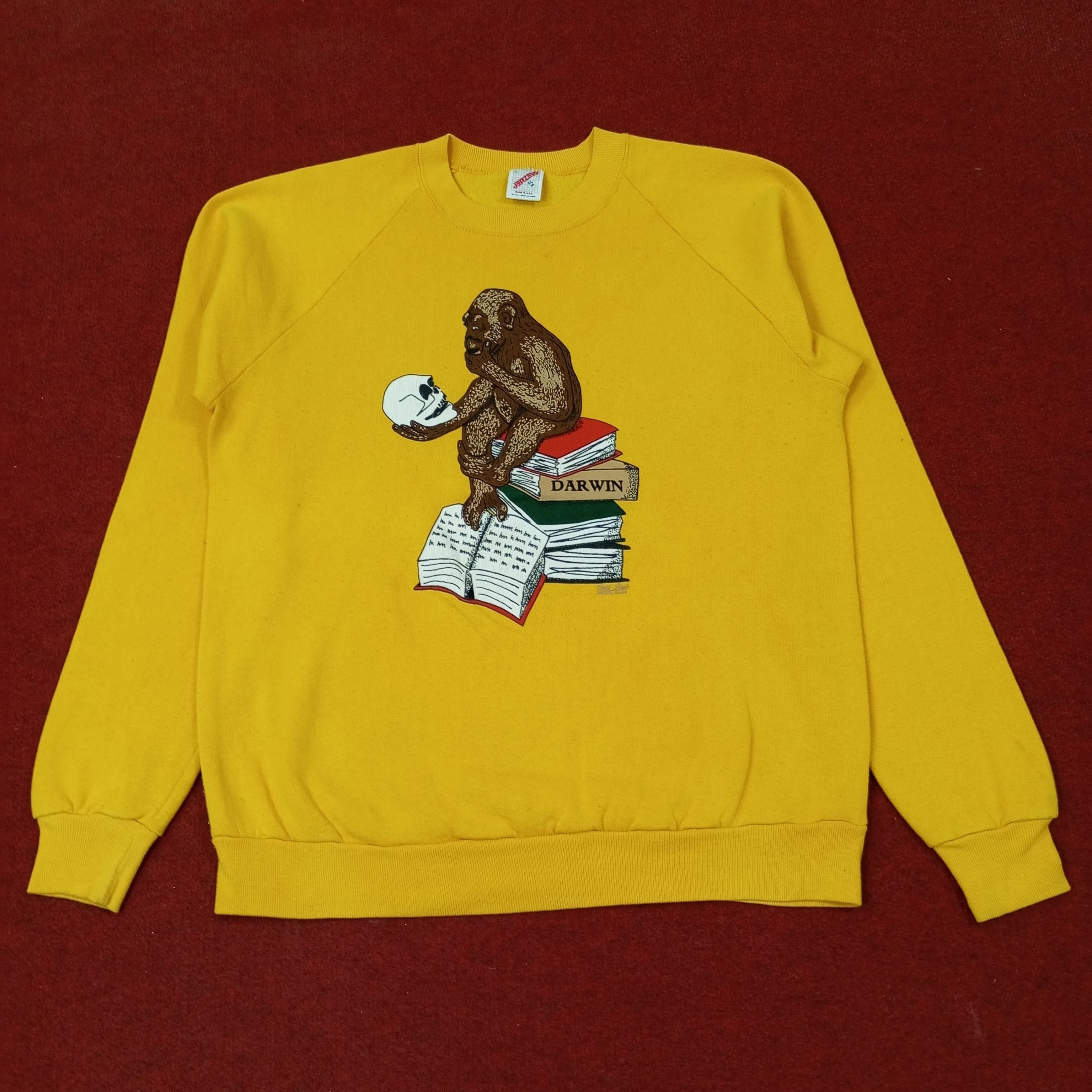 Vintage Darwin Streetwear Style Vintage Sweatshirt c241n20 Size US M / EU 48-50 / 2 - 1 Thumbnail