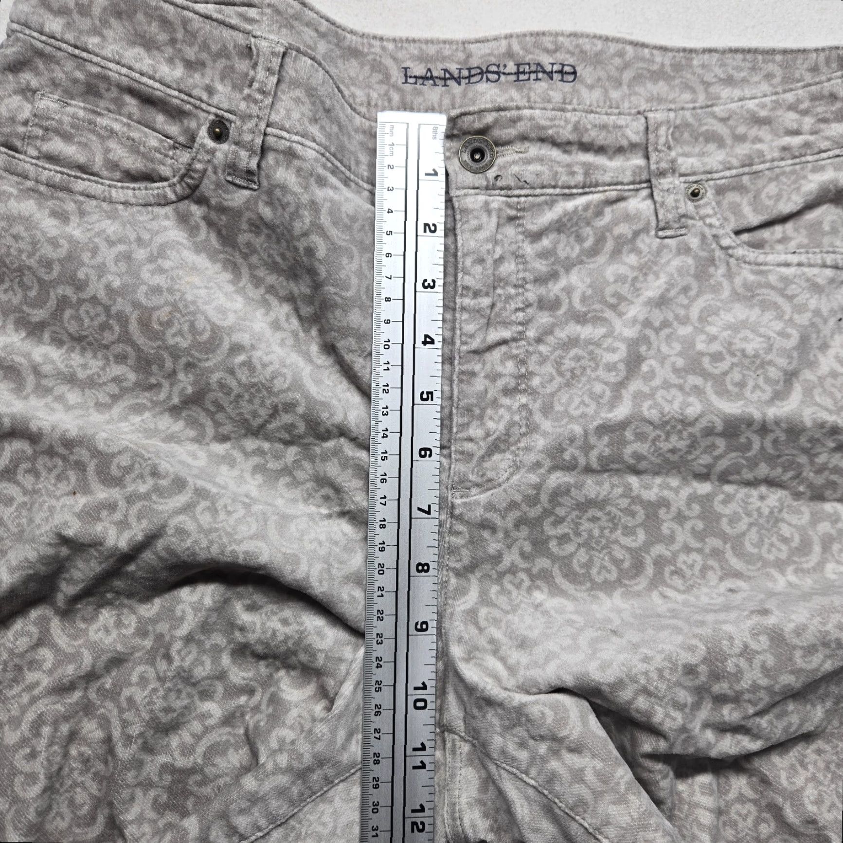Lands' End Lands' End Womens Pants Straight Pull-On 14 Gray Adult Womens Land's End 14 Pants Stretch Knit Cotton Polyester Spandex Modern 14 Womens Size 36" / US 14 / IT 50 - 6 Thumbnail