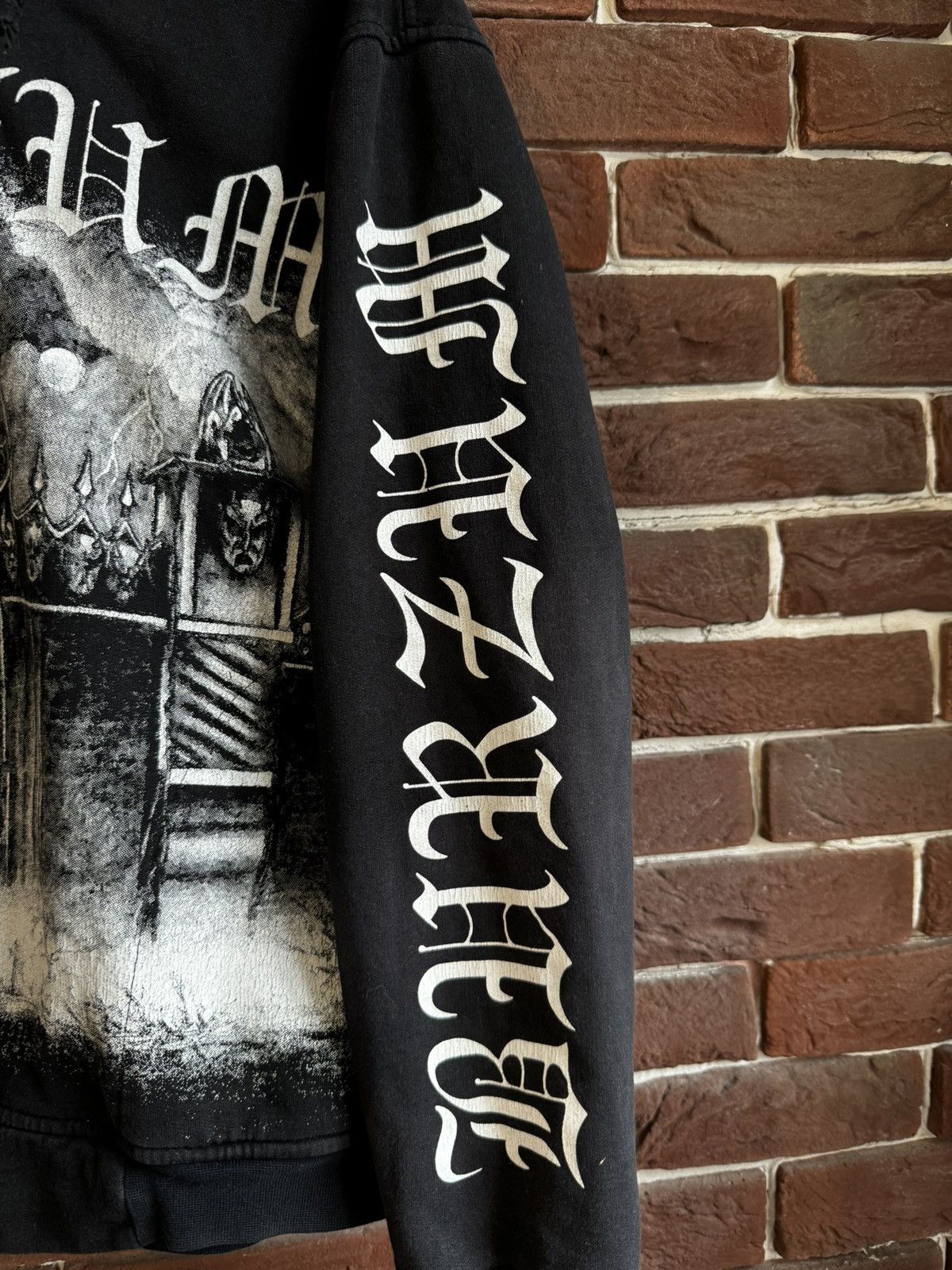 Burzum Vintage Black Metal Band Zip Hoodie Rare 00s Det Som