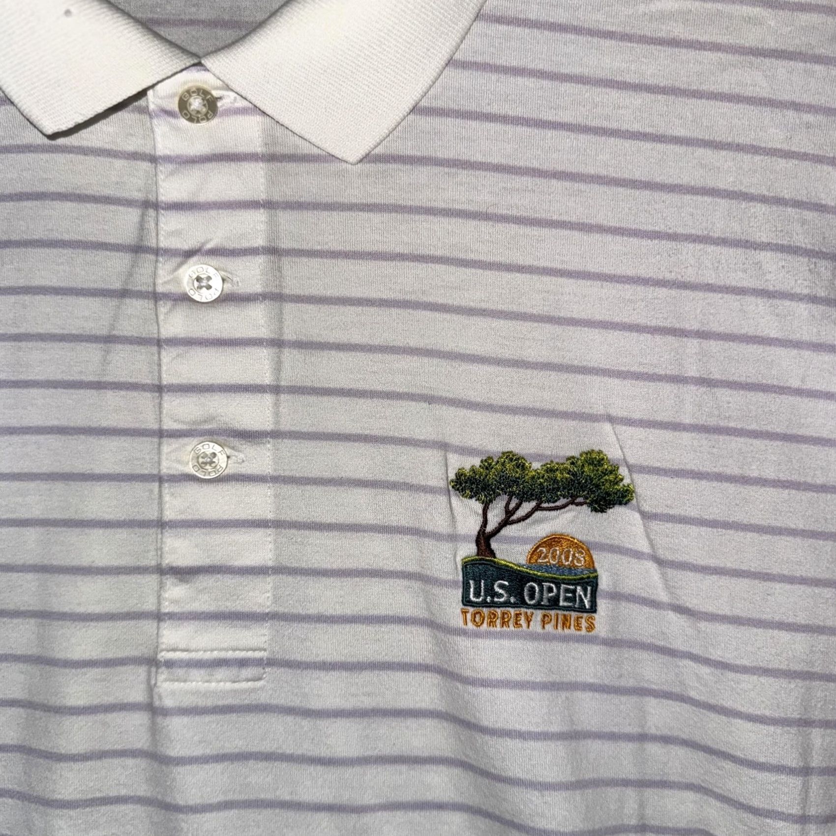 Polo Ralph Lauren VINTAGE Polo Ralph Lauren Golf Polo Shirt Men's XL White 2008 U.S. Open Torrey Pines Size US XL / EU 56 / 4 - 5 Thumbnail