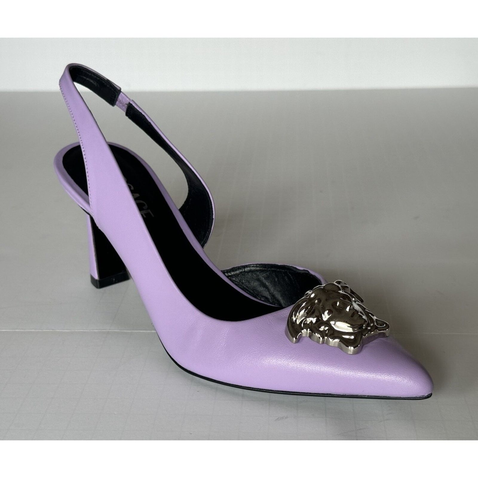 Versace Versace Sling Back Leather Pump Shoes Violet 10 US 1009701 Size US 10 / IT 40 - 1 Thumbnail