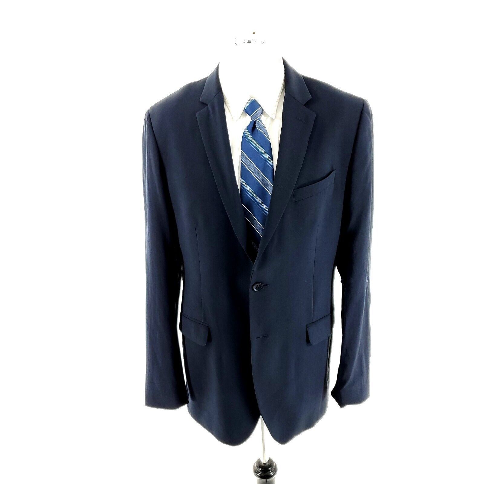 Banana Republic DAMAGED Banana Republic Wool 2 Button Blazer 40R Blue Lanifi Size 40R - 3 Thumbnail