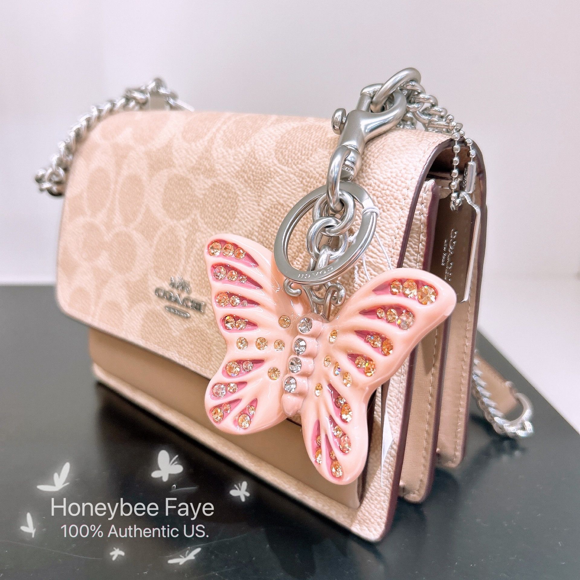 Coach NWT Coach Butterfly Bag Charm CCD44 Size ONE SIZE - 2 Thumbnail