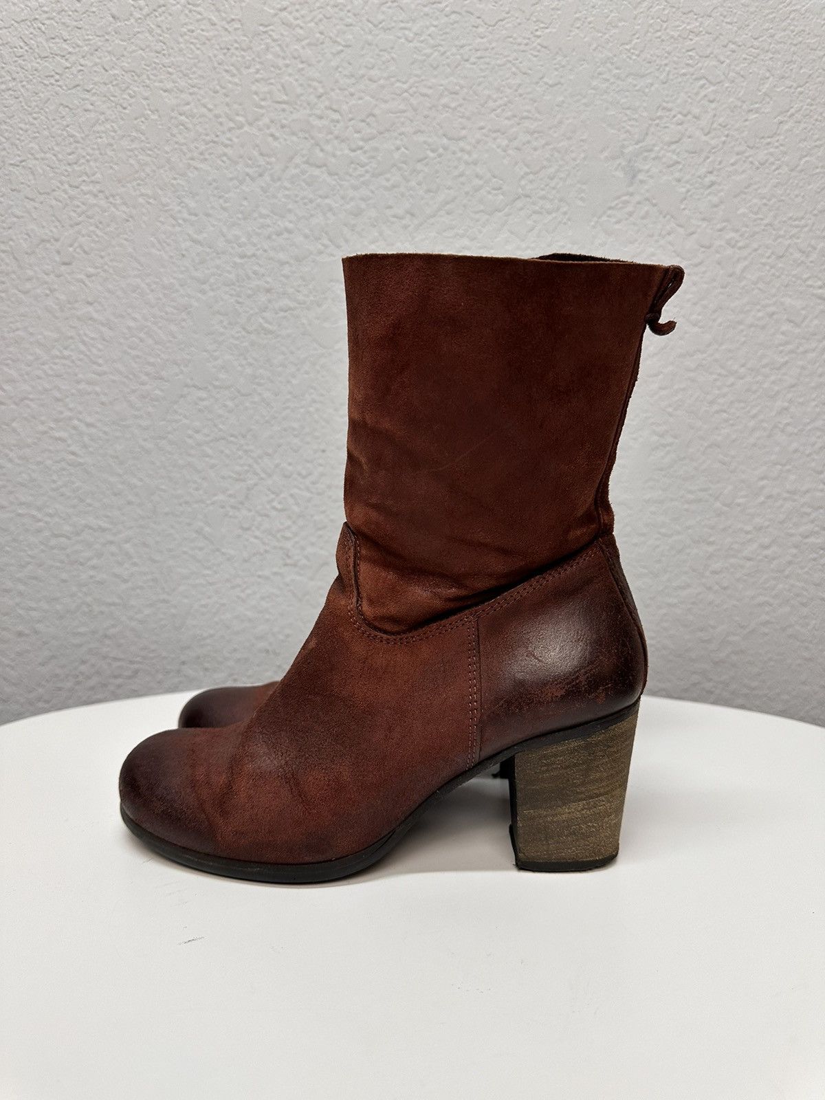 A.S.98 Lavorazione Artigiana Red Suede Leather Boots Women’s 37 Size US 7 / IT 37 - 3 Thumbnail