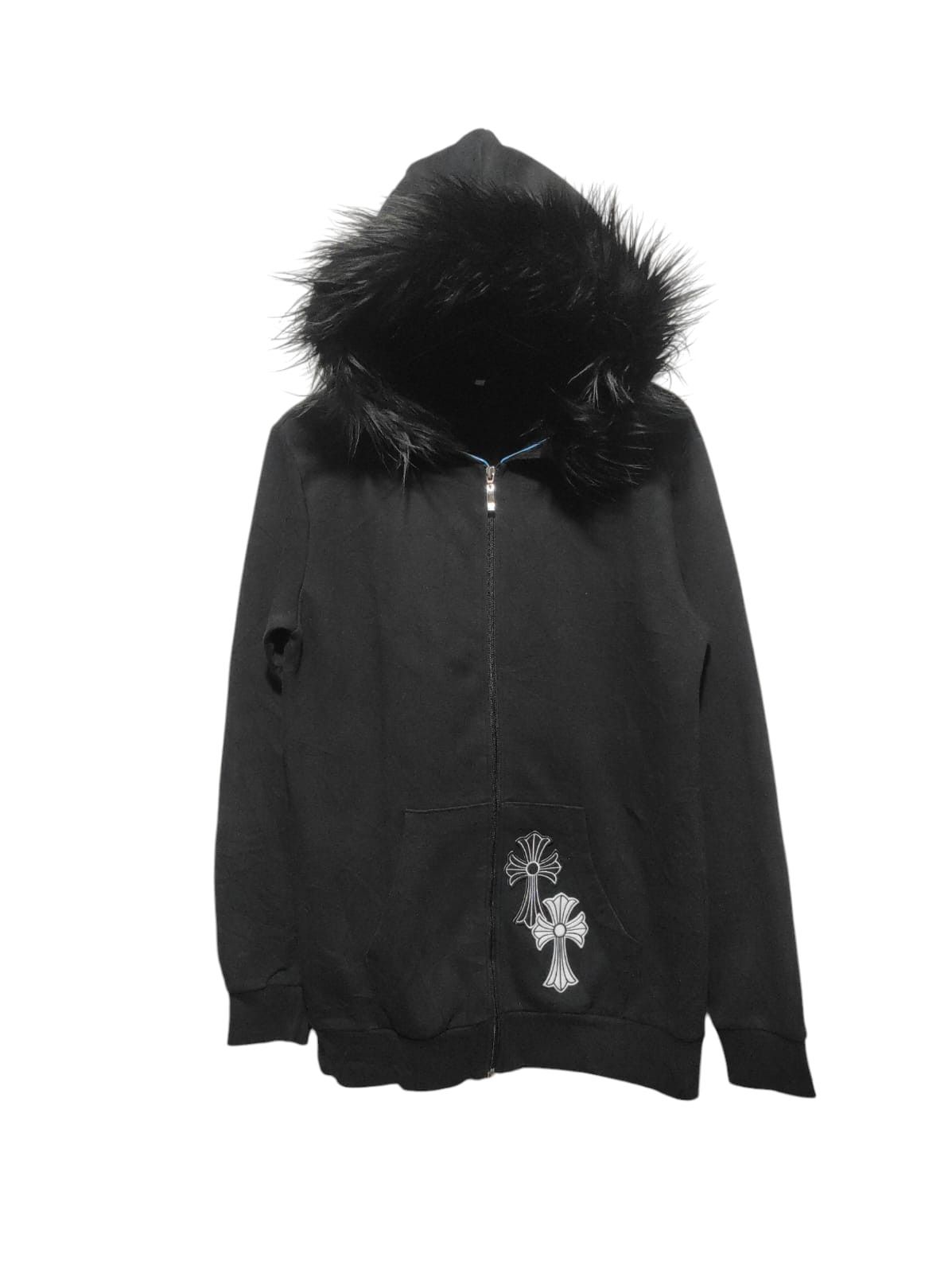 Pre-owned Hysteric Glamour X If Six Was Nine Unknow Black Zip Fur Hoodie I6w9 Lbg Style