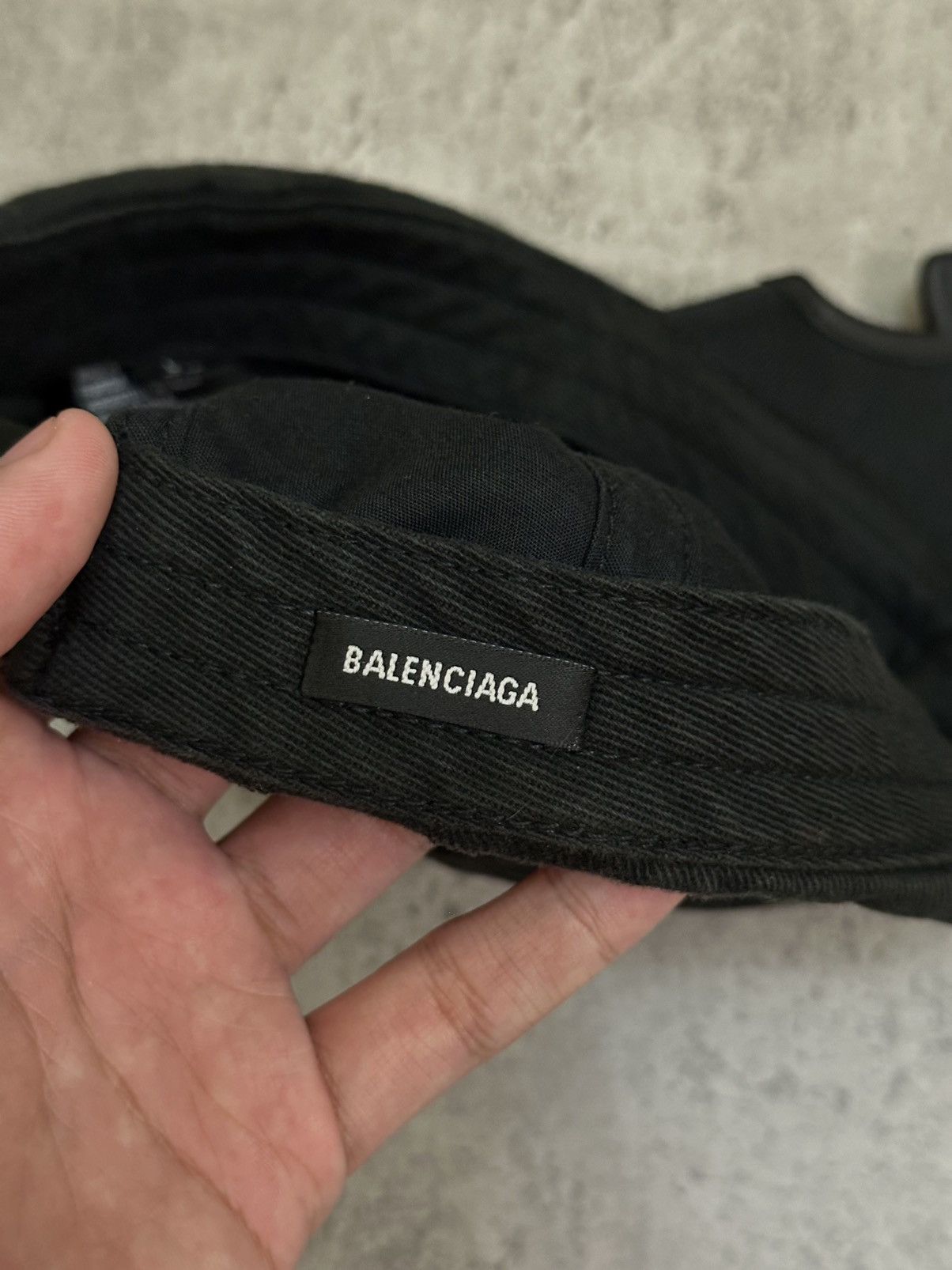 Balenciaga Balenciaga 🚫$OLD🚫Notch Logo Cotton Baseball Cap Size ONE SIZE - 4 Thumbnail