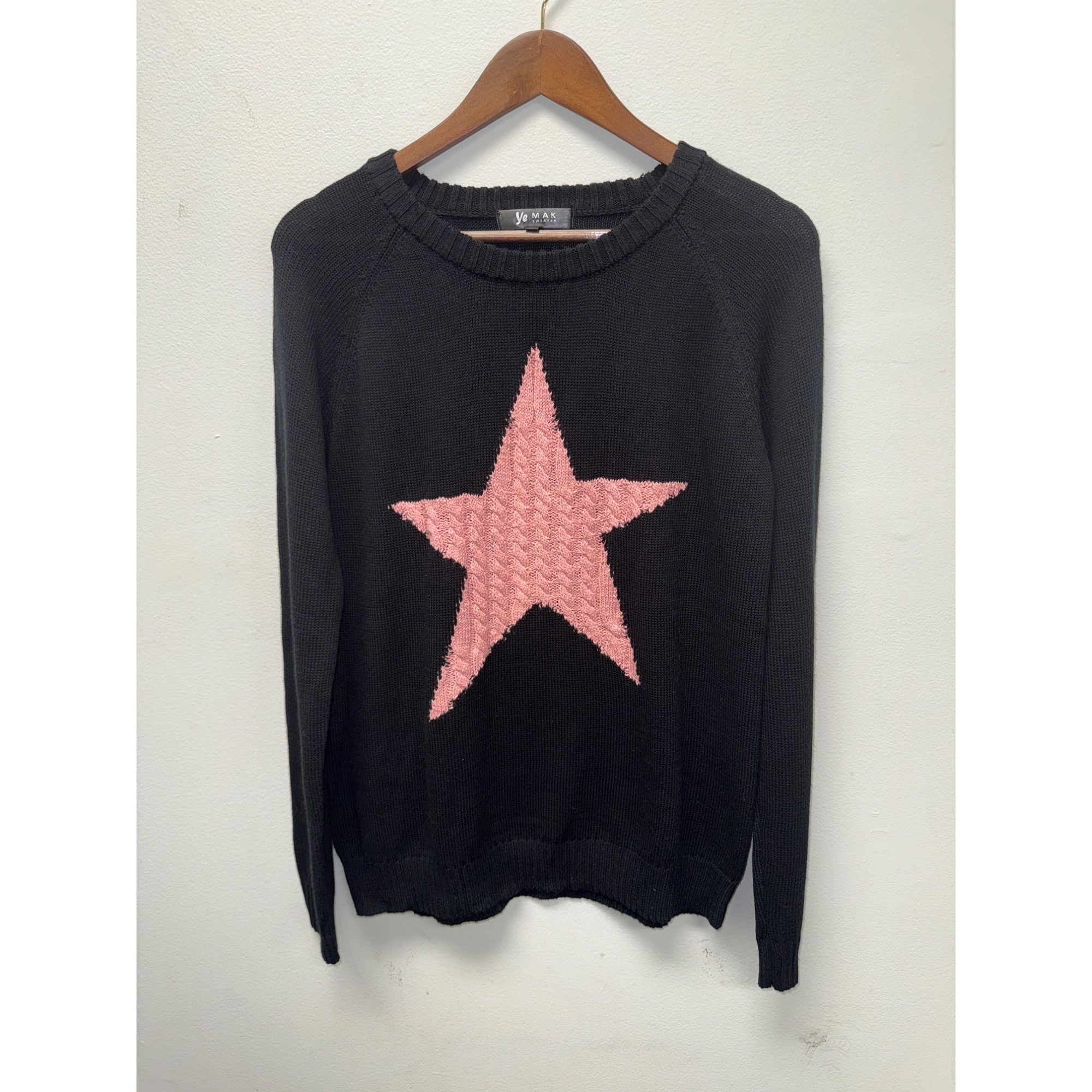 Other Cute Star Jacquard Round Neck Pullover Sweater Small Size M / US 6-8 / IT 42-44 - 2 Thumbnail