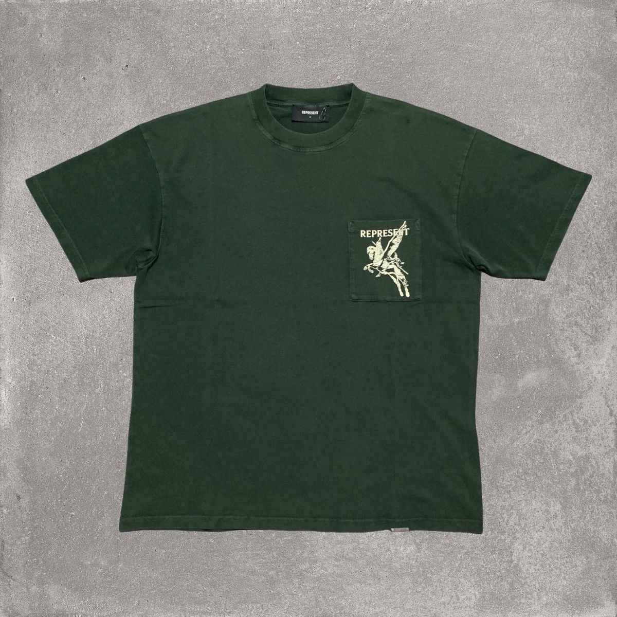 Represent Clo. Represent Small Mascot Green Pocket Tee Size US S / EU 44-46 / 1 - 2 Thumbnail