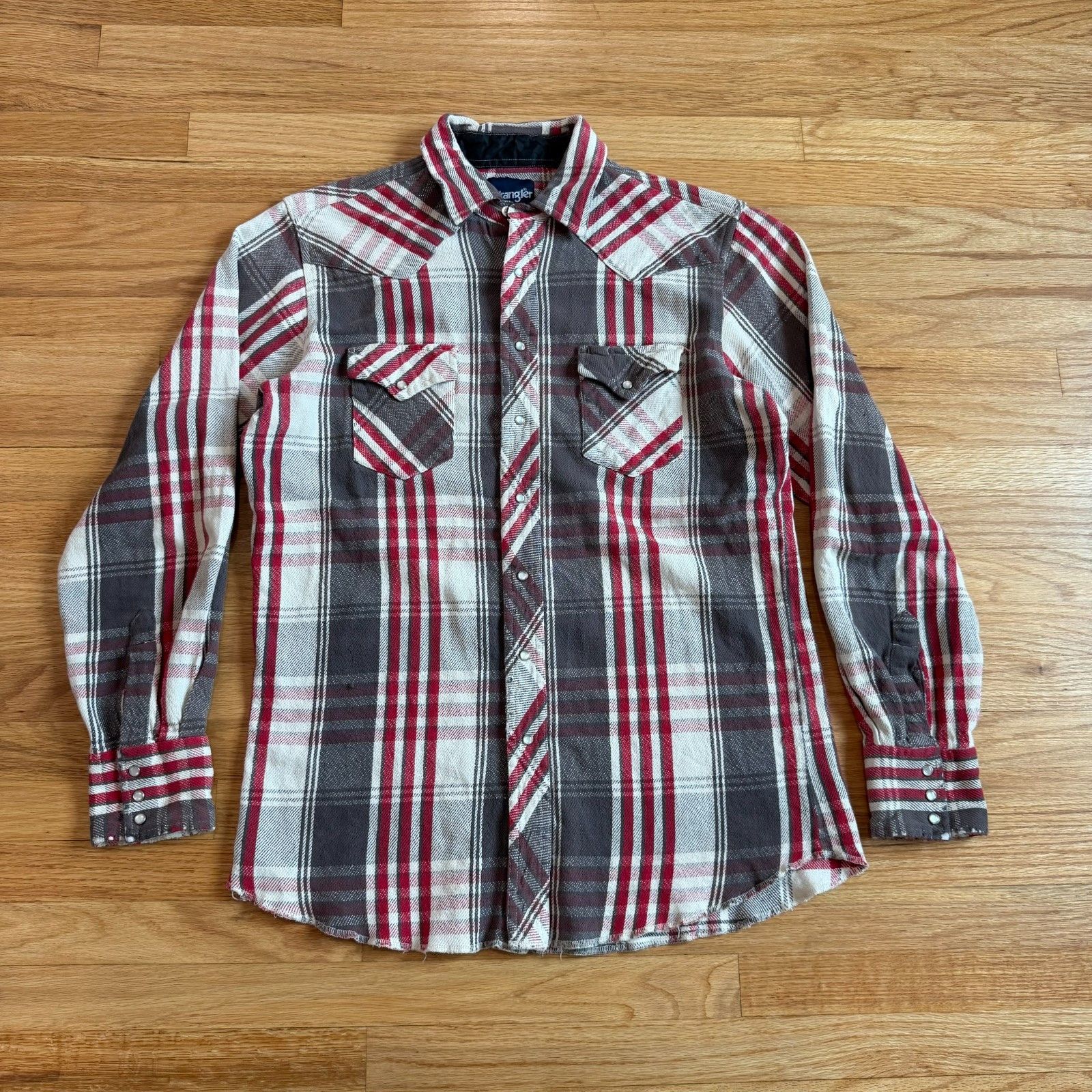 Wrangler Vintage Distressed Wrangler Plaid Flannel Shirt Size US M / EU 48-50 / 2 - 1 Thumbnail