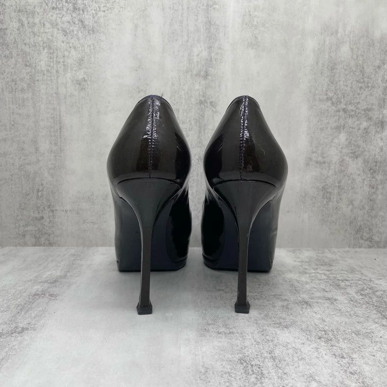 Saint Laurent Paris Saint Laurent Black High Heels Size 37.5-2507 Size US 7 / IT 37 - 2 Thumbnail