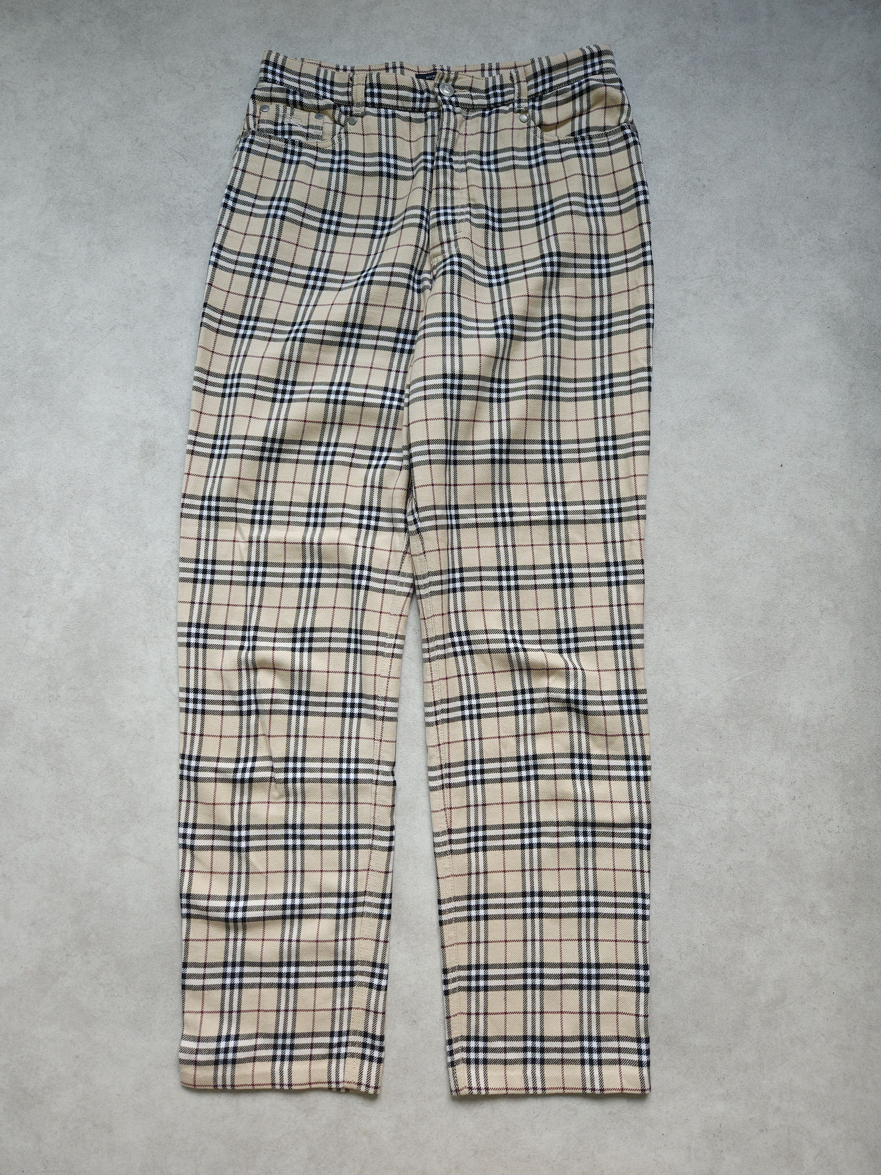 Vintage y2k burberry nova check pants loose fit