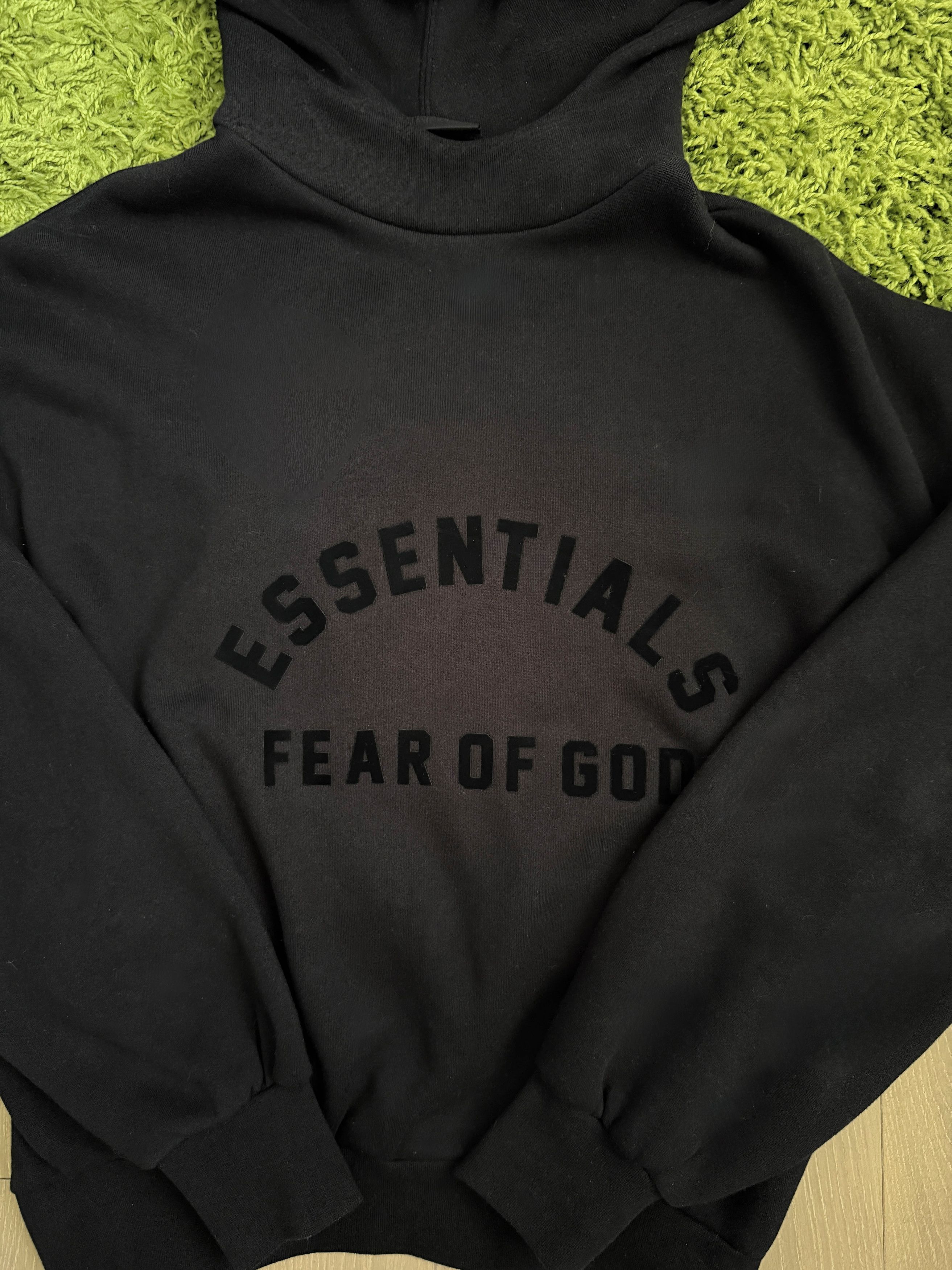 Fear of God Fear of God Essentials Arch Logo Hoodie Jet Black Size XS Size US XS / EU 42 / 0 - 2 Thumbnail