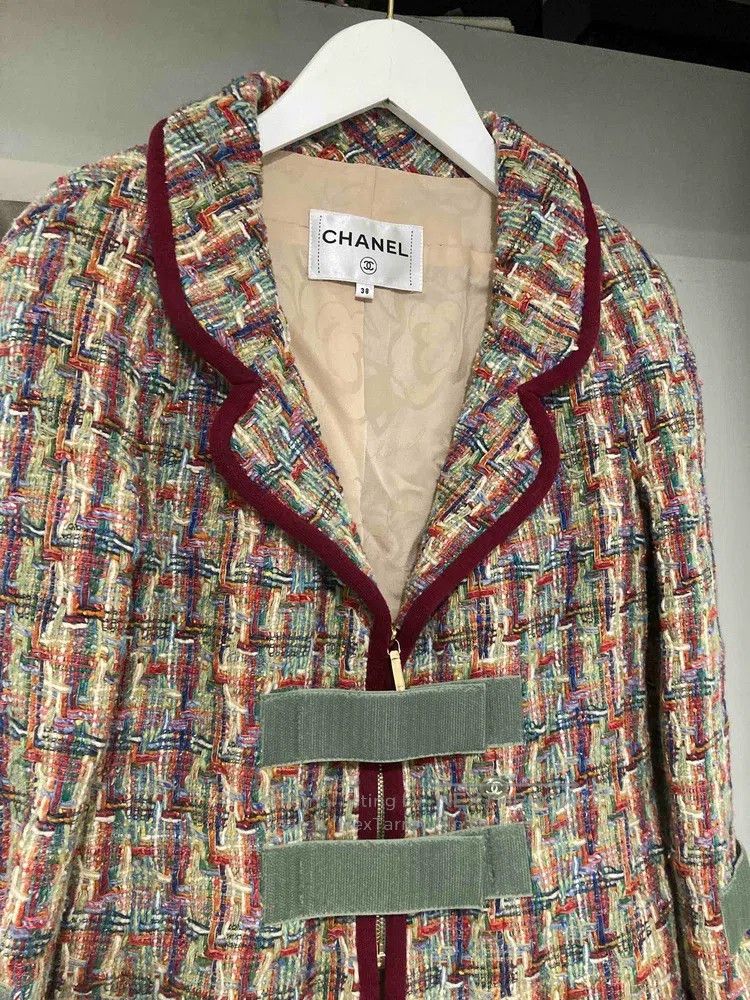 Chanel Chanel Data centre colour plaid Velcro zipper jacket Size XS / US 0-2 / IT 36-38 - 3 Thumbnail