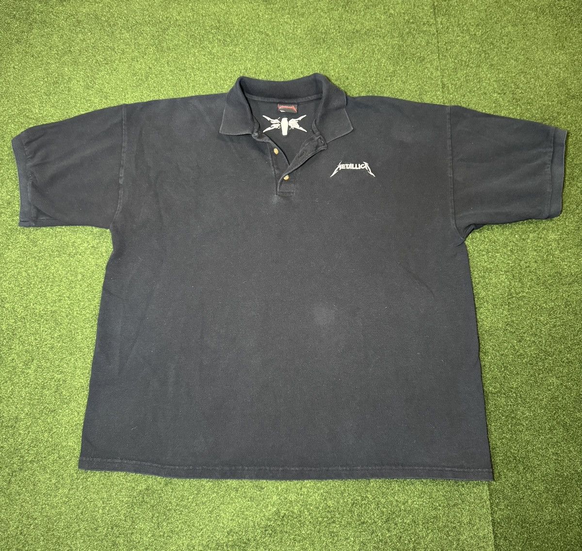 Metallica × Vintage Vintage 90s Metallica Metal Grunge Rare Polo Band Shirt Size US XXL / EU 58 / 5 - 1 Thumbnail