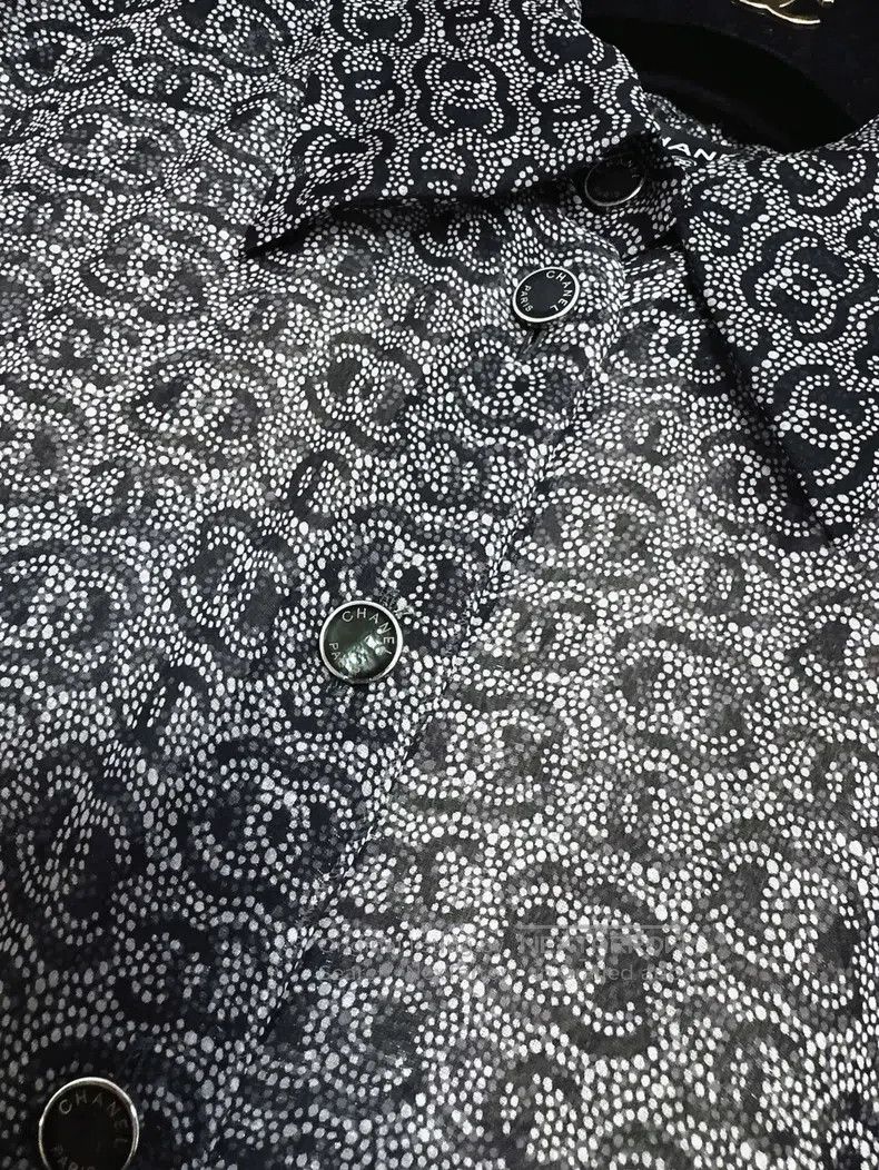 Chanel Chanel 23A black double c full logo perspective lapel long Size XS / US 0-2 / IT 36-38 - 4 Thumbnail