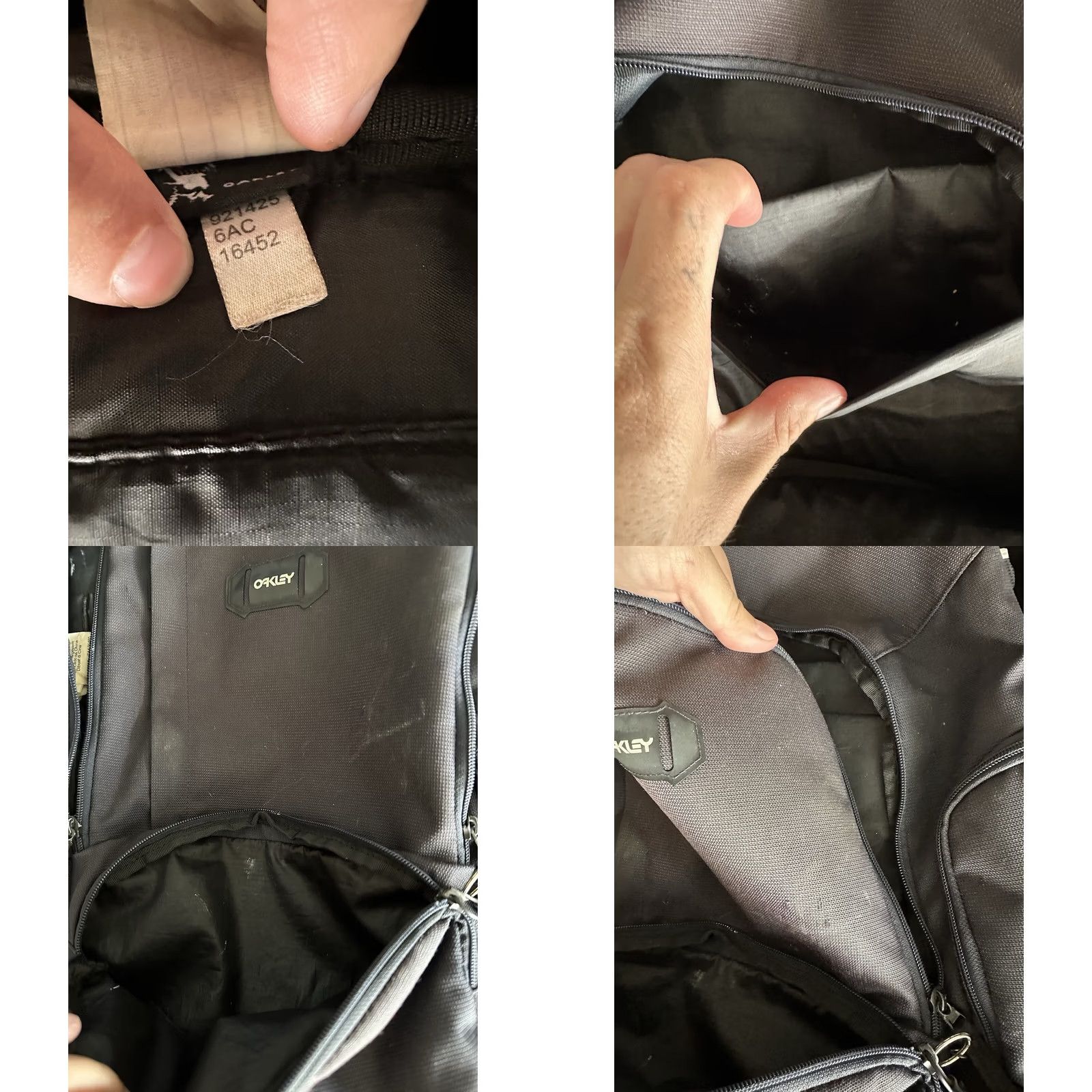 Oakley VINTAGE Oakley Backpack 1.0 90s Dark Navy Nylon Men Black 90s Y2K Bag RARE Size ONE SIZE - 9 Thumbnail