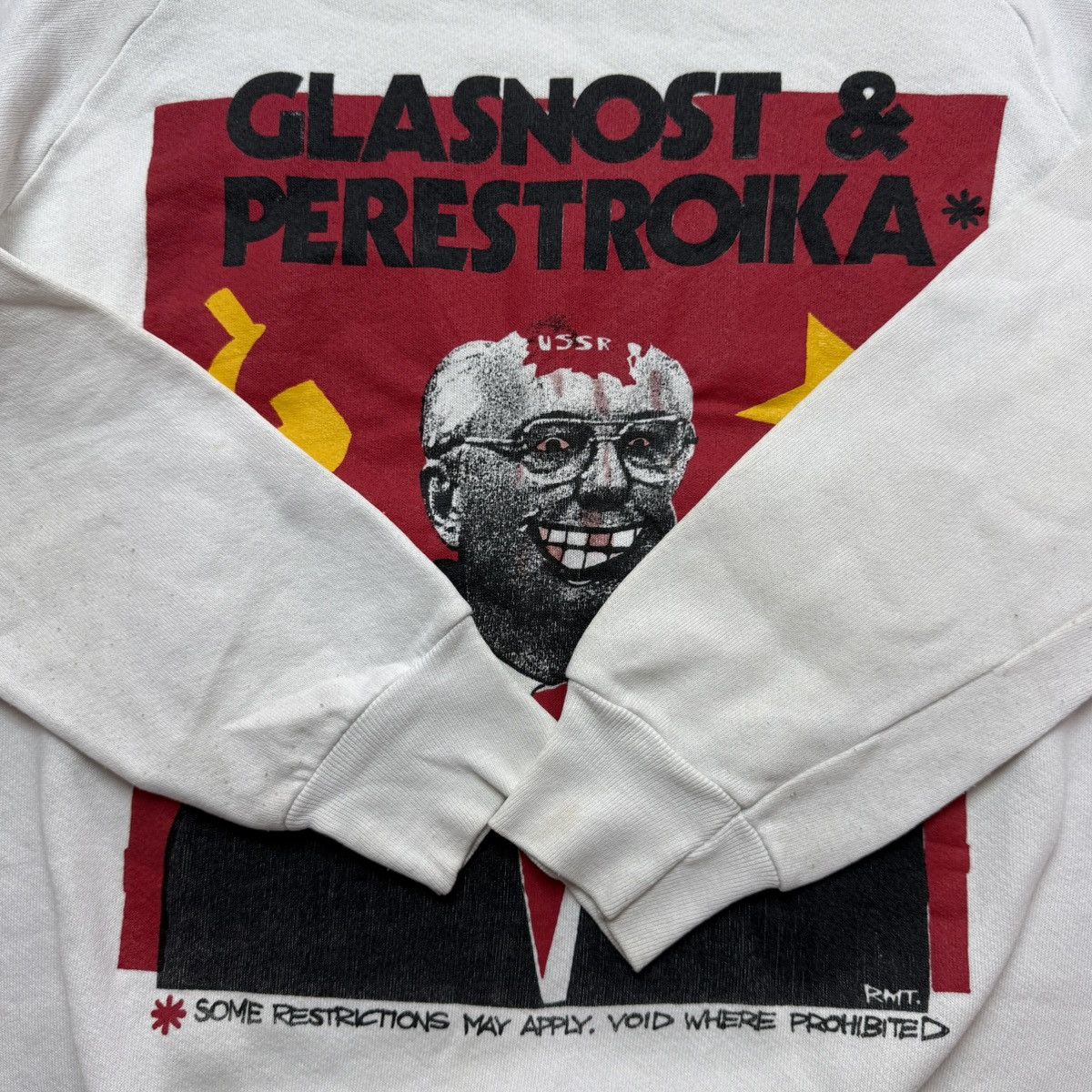 Vintage Vintage 90s Gorbachev Glasnost Perestroika Crewneck Size US L / EU 52-54 / 3 - 4 Thumbnail