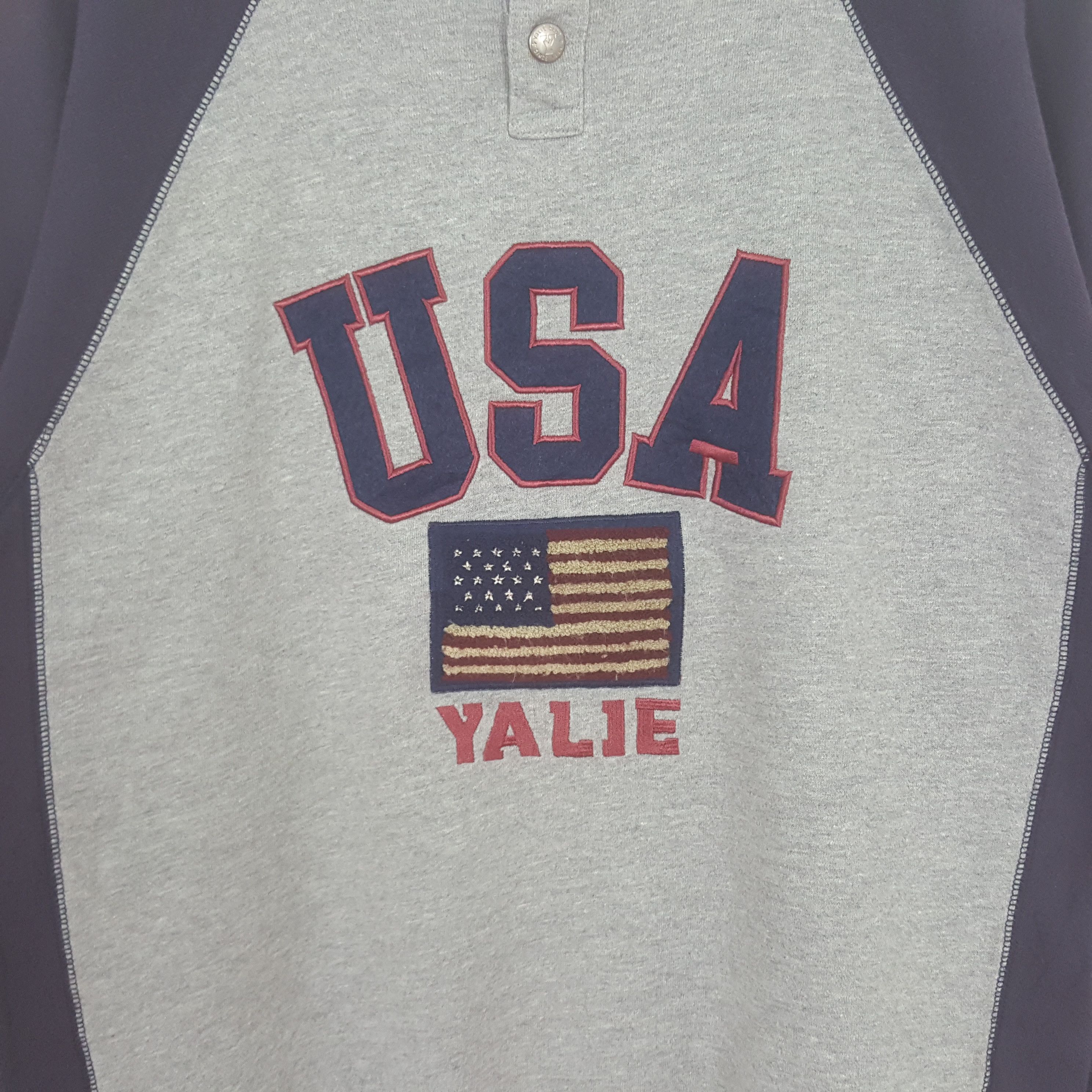 Vintage Vintage USA Yalie American Flag Sweatshirt C323N10 Size US M / EU 48-50 / 2 - 2 Thumbnail