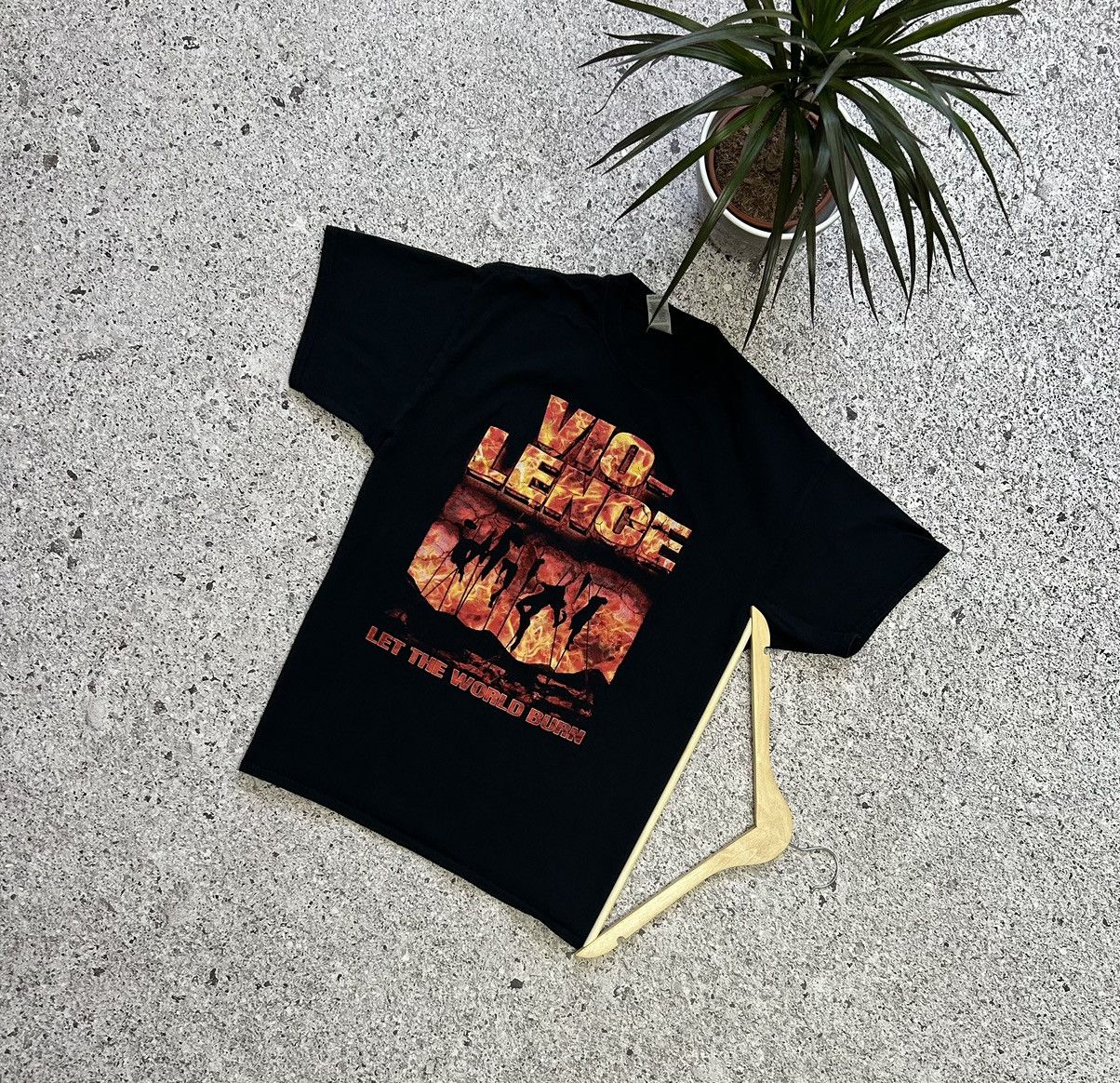 Band Tees × Vintage Vio-Lence Let The World Burn 2022 Promo Rock Band T-Shirt Size US L / EU 52-54 / 3 - 1 Thumbnail