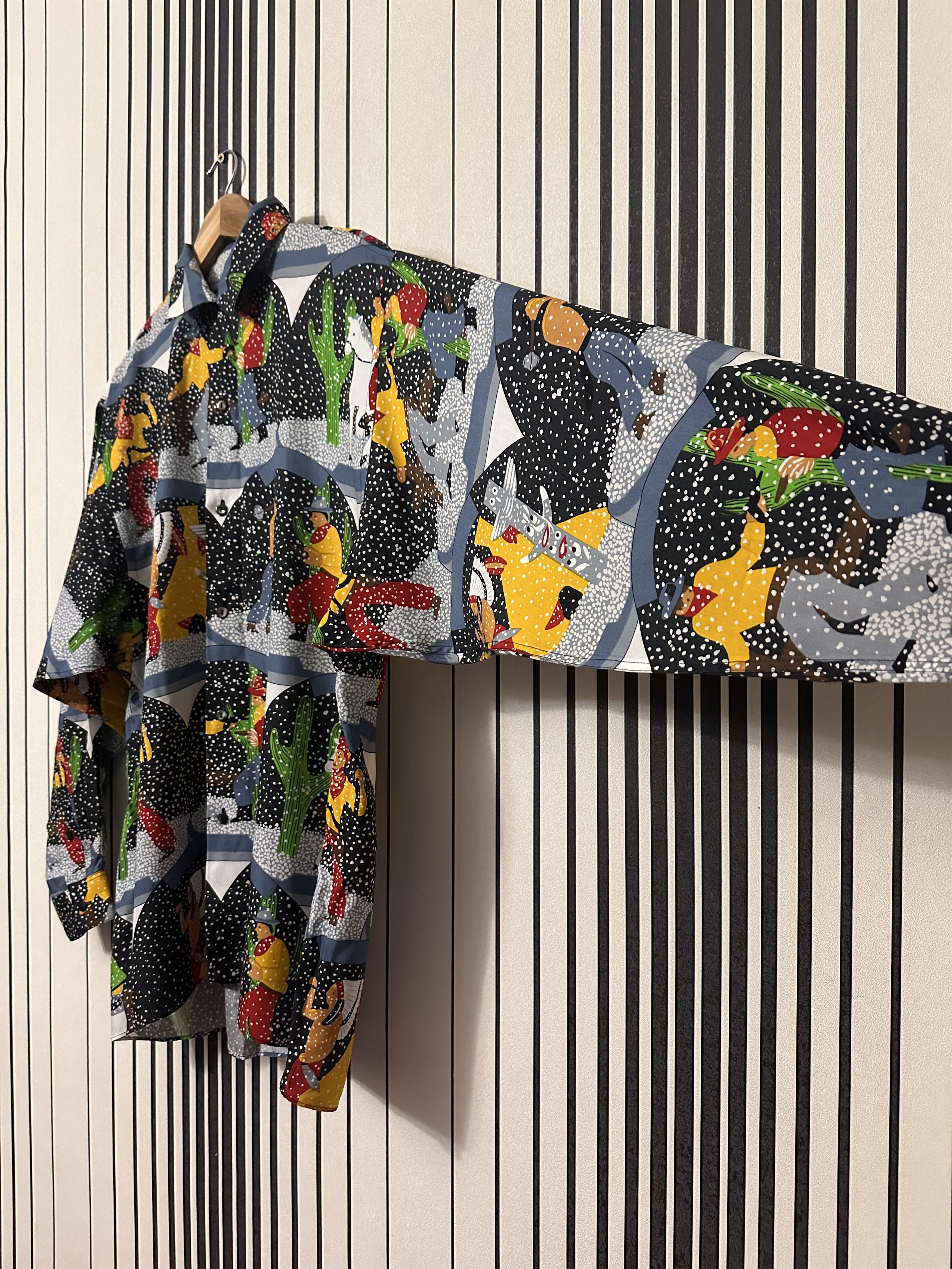 Kenzo × Vintage 90's Kenzo by Kenzo Takada "Impossible Weather" Bat Shirt Size US L / EU 52-54 / 3 - 9 Thumbnail