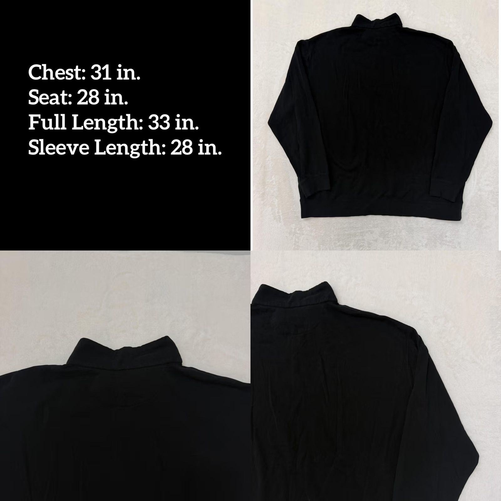 Polo Ralph Lauren Polo Ralph Lauren Sweatshirt 3XLT Black Jersey Pony Logo 1/4 Zip Mens Size US XXL / EU 58 / 5 - 8 Thumbnail