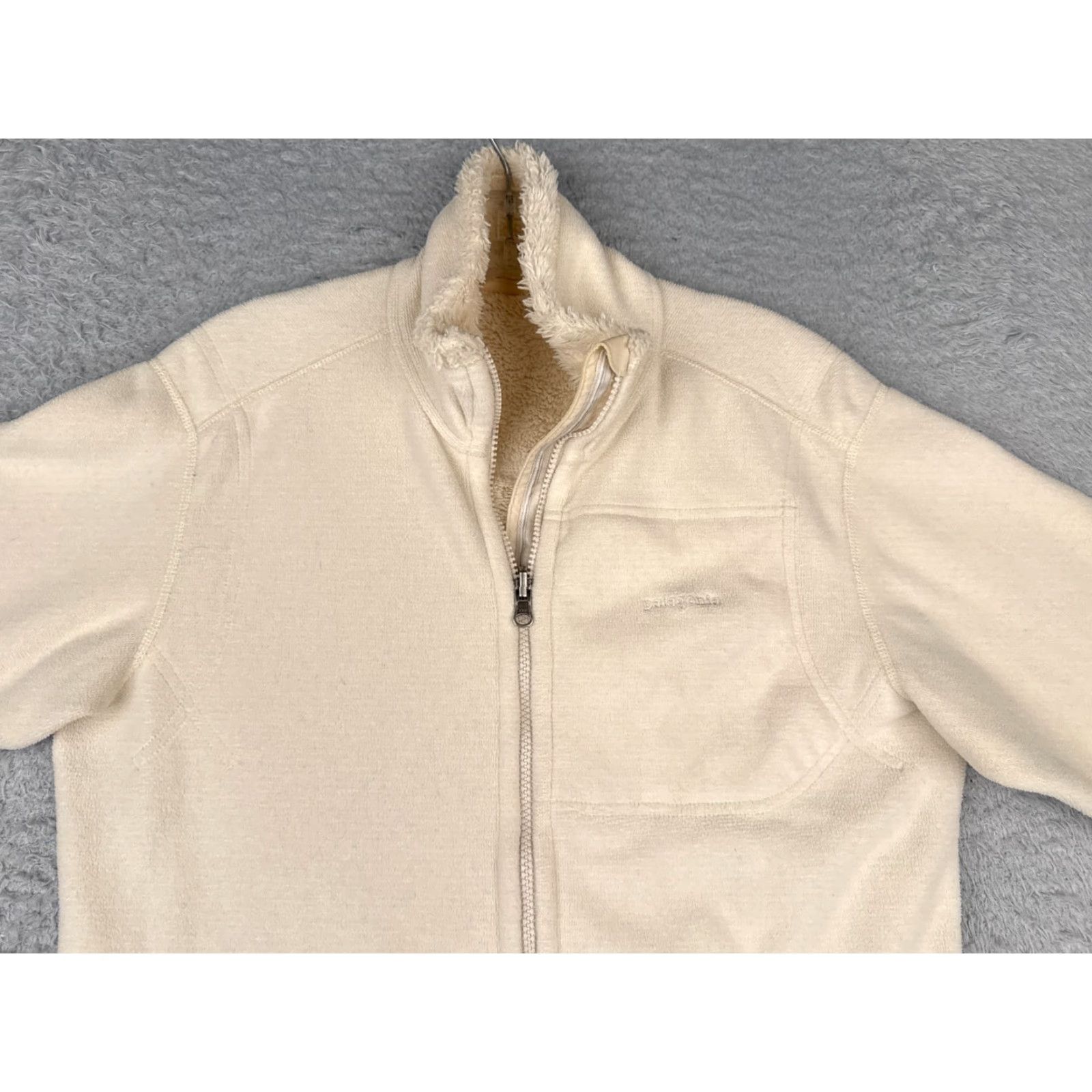 Patagonia Patagonia Jacket Women M Beige Synchilla Windzone Reversible Polartec Full Zip Pockets Hooded Logo Size M / US 6-8 / IT 42-44 - 4 Thumbnail