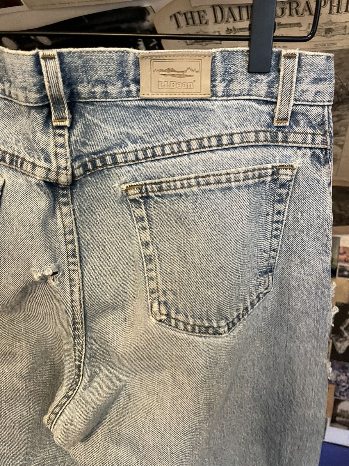 L.L. Bean L.L Bean distressed jeans Size US 33 - 4 Thumbnail