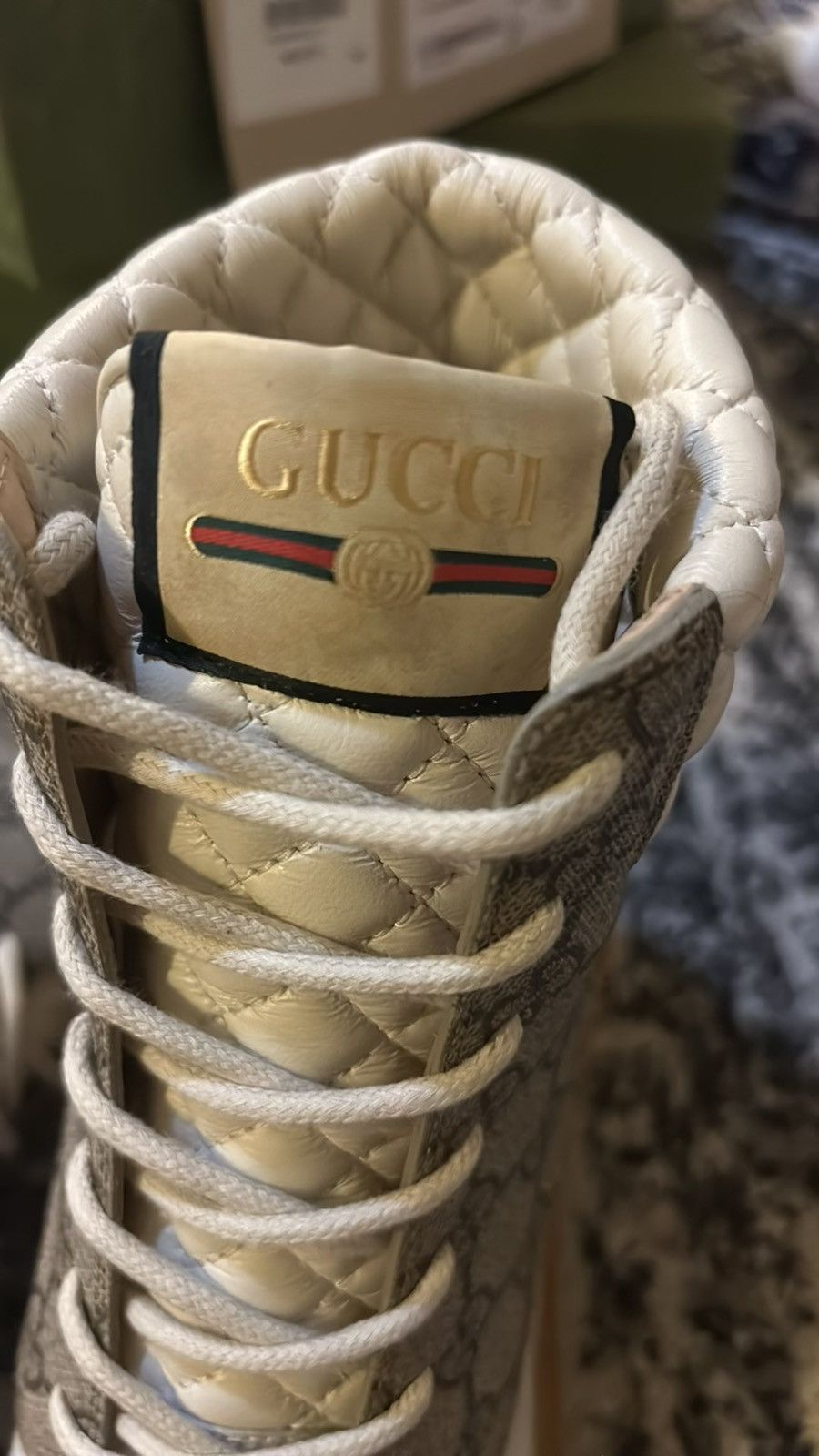 Gucci Gucci Women's GG Platform High Block Heel Ankle Boots Size US 10 / IT 40 - 4 Thumbnail