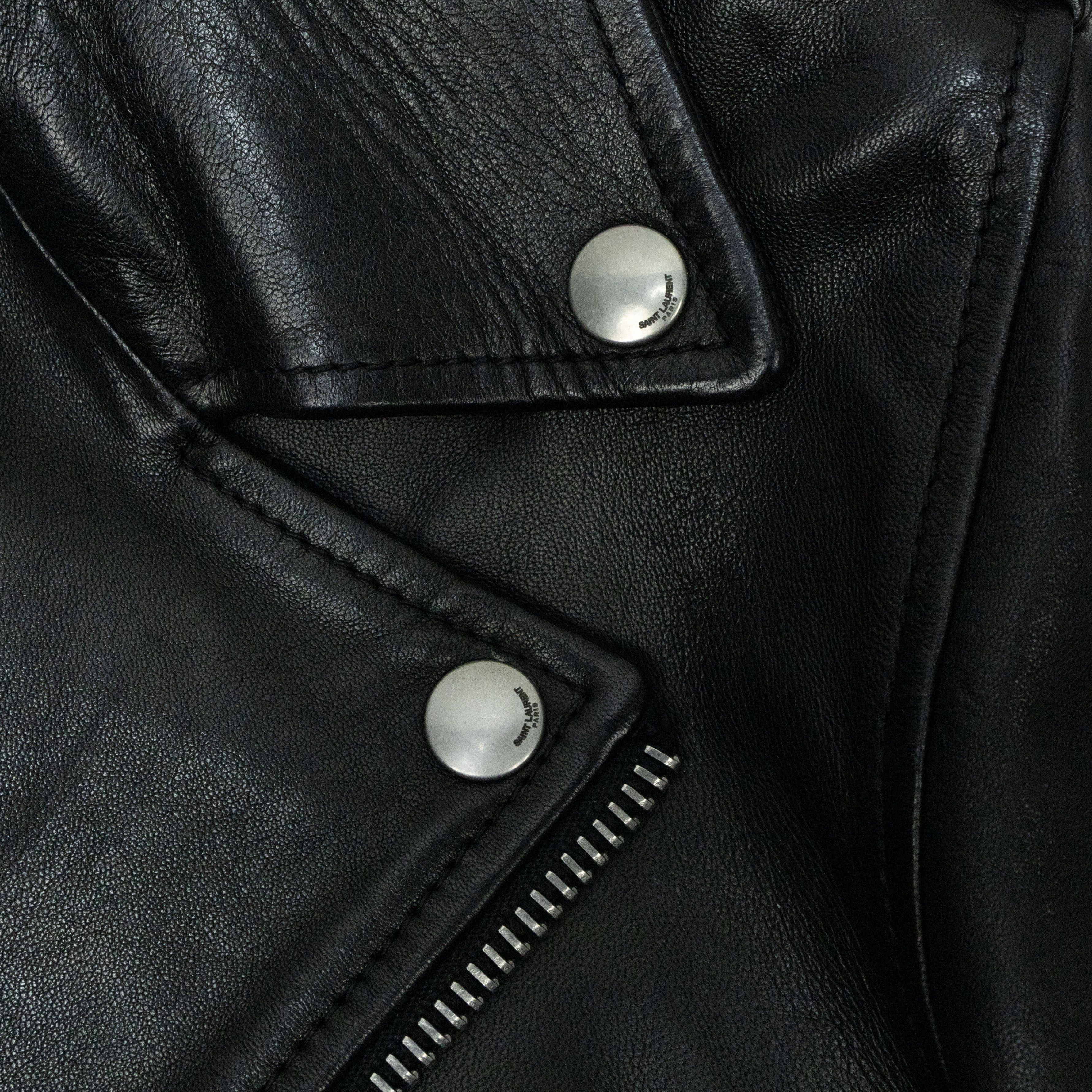 Saint Laurent Paris Saint Laurent A/W 2013 Hedi Slimane Leather Biker Jacket Size US M / EU 48-50 / 2 - 6 Thumbnail