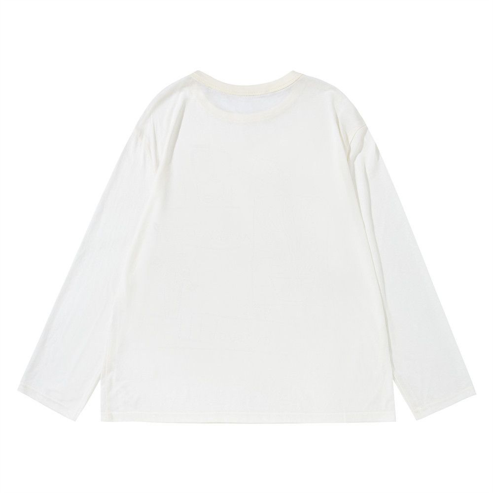 Japanese Brand Men's Loose Long-Sleeve T-Shirt with Playful Graffiti Print Size US M / EU 48-50 / 2 - 2 Thumbnail