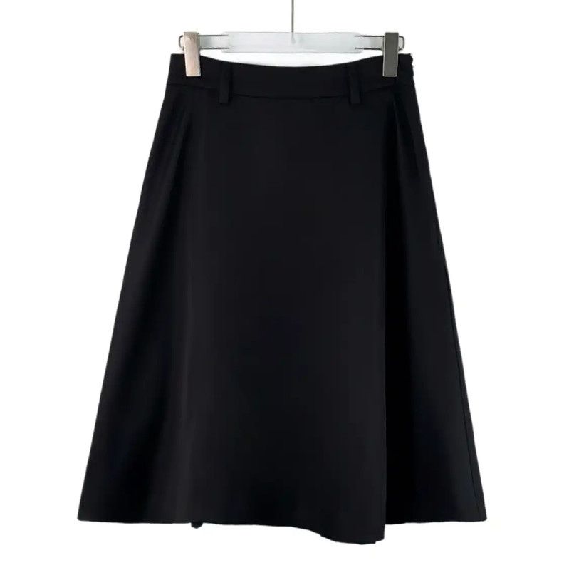 Prada Prada Black Nylon Midi Skirt Size 30" / US 8 / IT 44 - 1 Thumbnail
