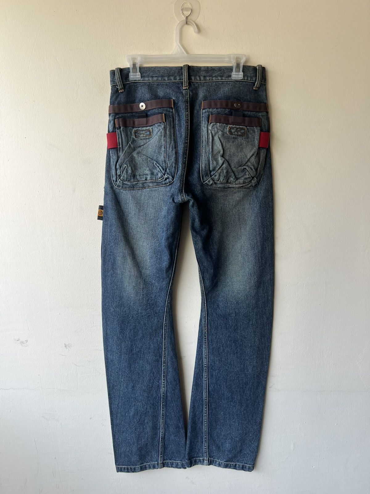 291295=Homme 291295 HOMME Cargo Denim Flare Jeans Size US 30 / EU 46 - 3 Thumbnail