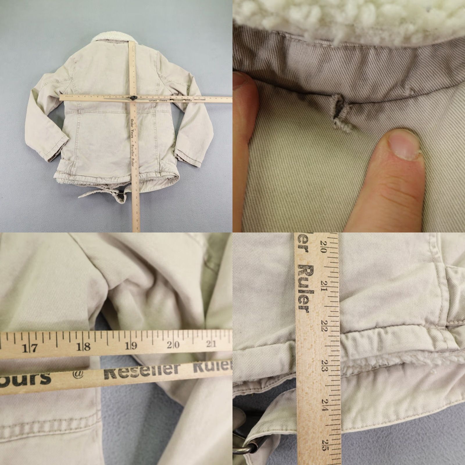 Levi's Levi's Jacket Womens M Beige Cotton Canvas Long Sleeve Zip Basic Jacket Outdoor Casual Travel Workwear Lined Pockets Belted Logo Zipper Size M / US 6-8 / IT 42-44 - 8 Thumbnail