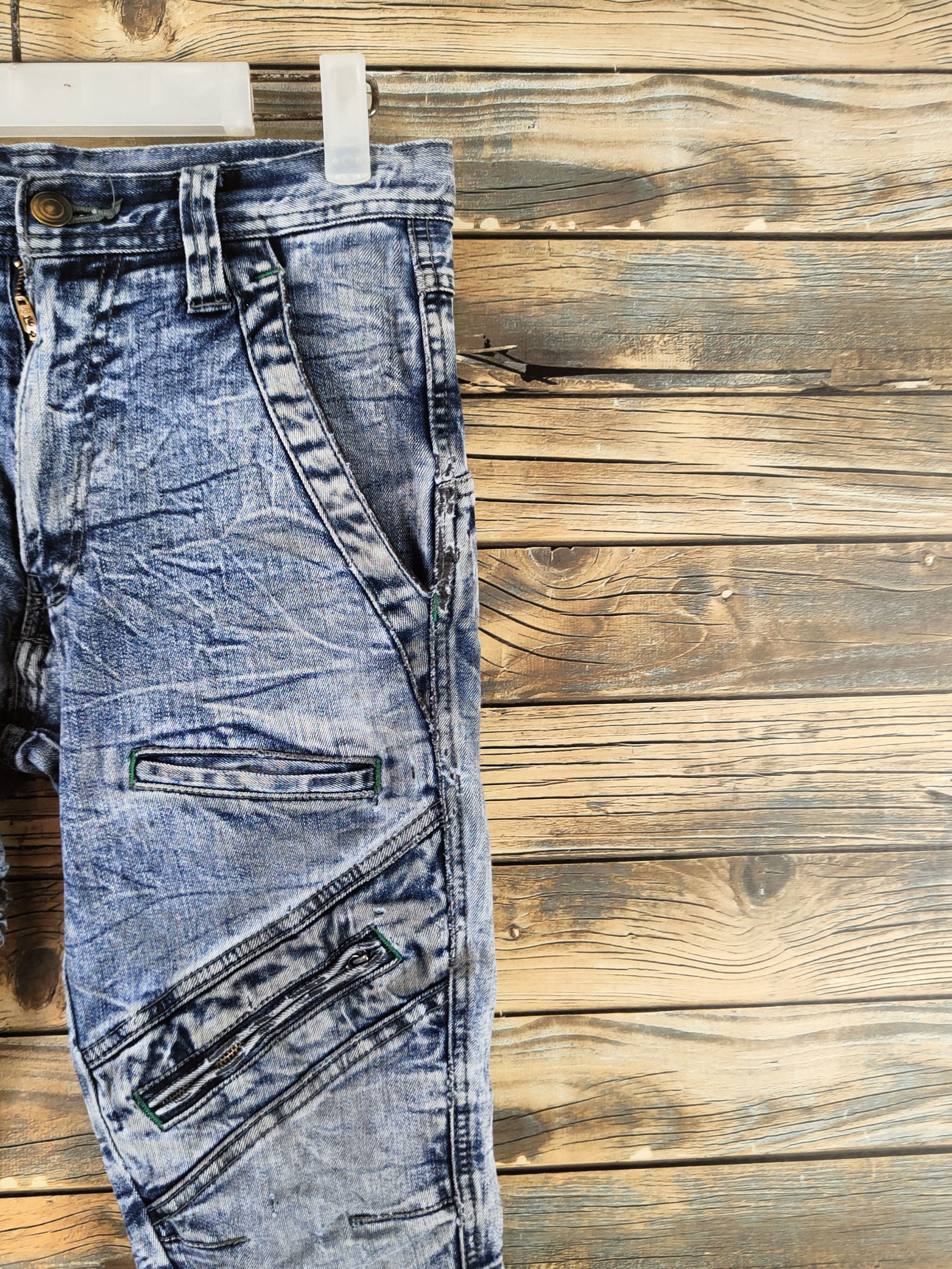 Japanese Brand D Torachi Blue Distressed Ripped Jeans #S2914 Size US 28 / EU 44 - 5 Thumbnail