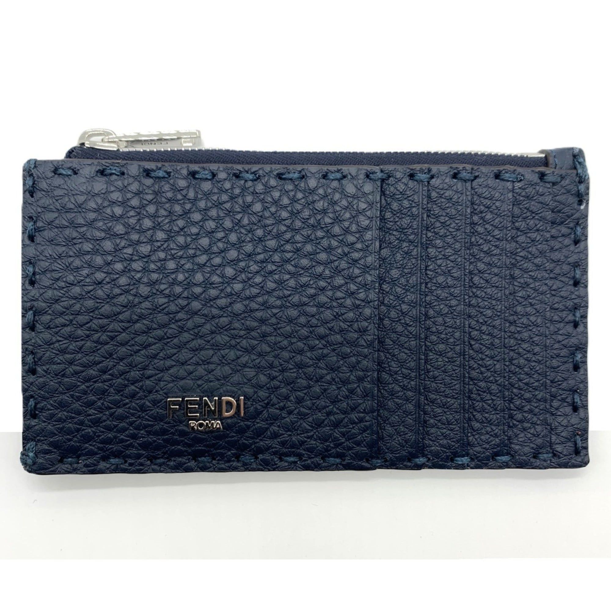 Fendi Fendi Selleria Card Case Fragment Dark Blue & Red FENDI Size ONE SIZE - 1 Thumbnail