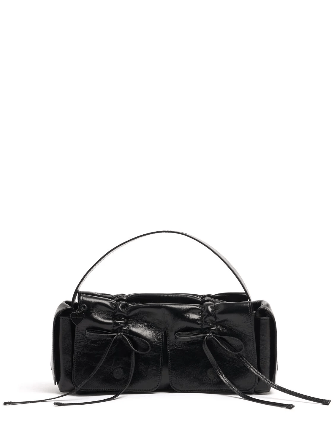 Acne Studios ACNE STUDIOS Multipocket Black Leather Top Handle Size ONE SIZE - 1 Thumbnail
