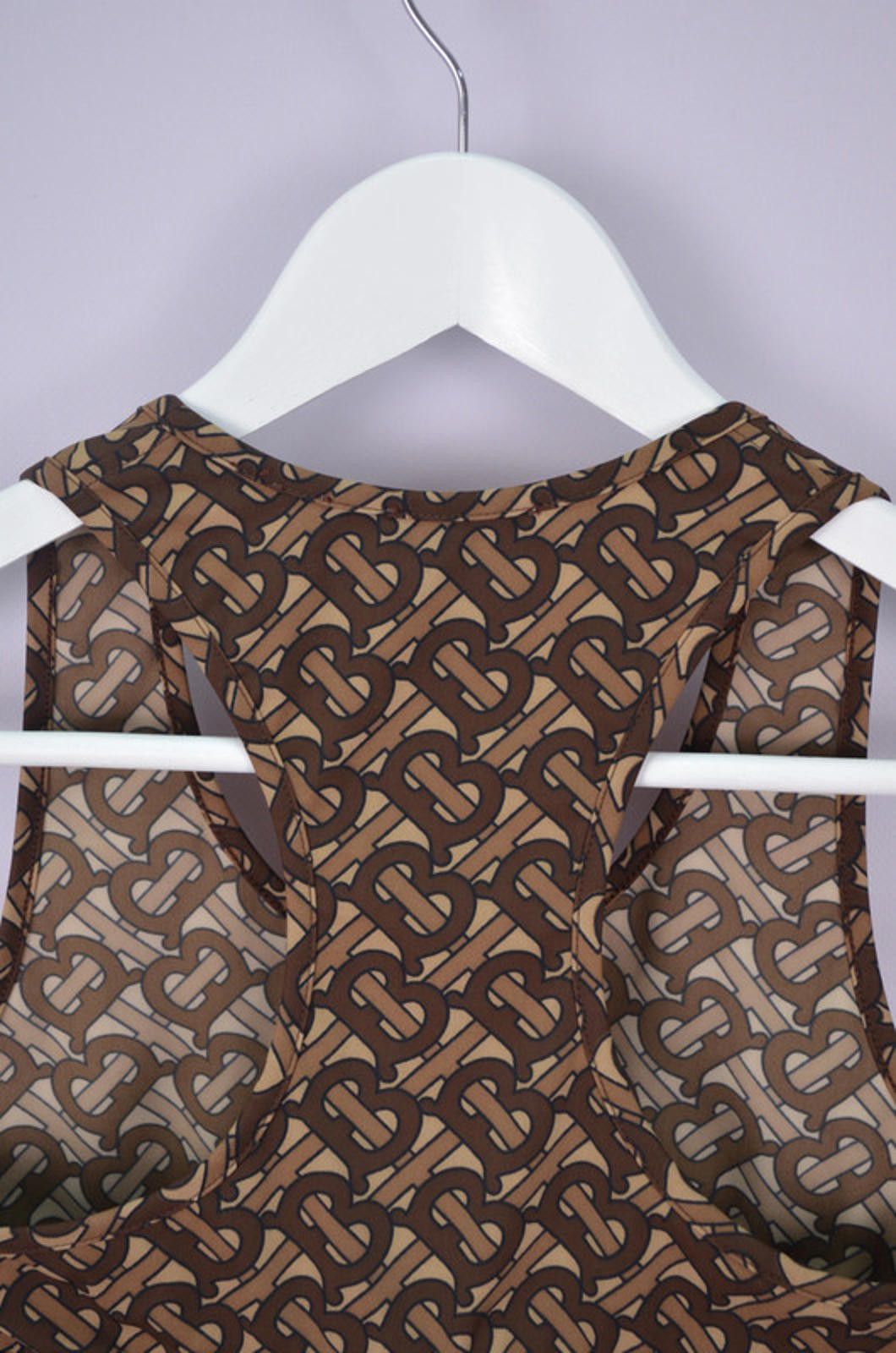 Burberry Burberry Monogram Print Sports Bra Brown Ailette Bra Size XS Size ONE SIZE - 8 Thumbnail