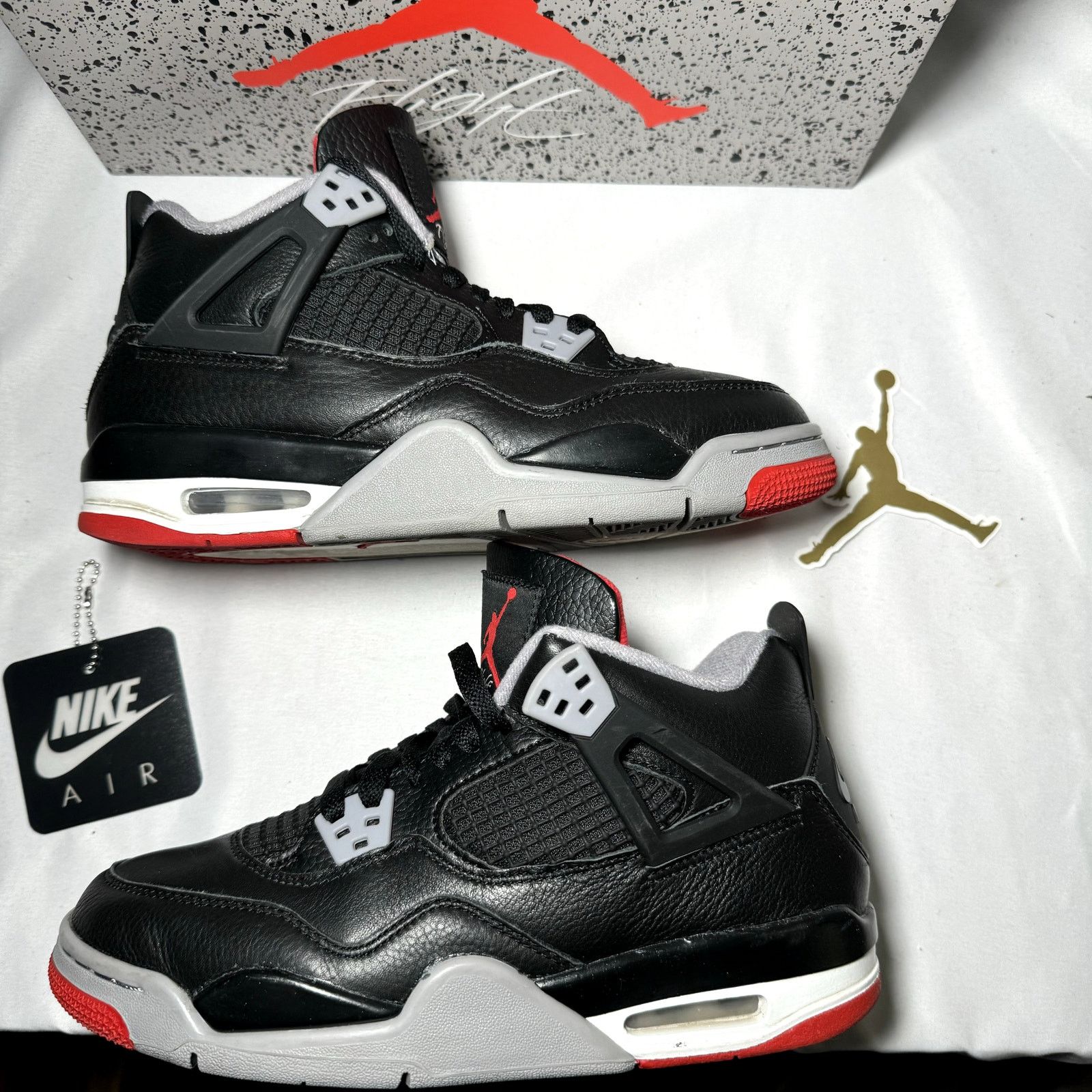 Jordan Brand × Nike Size 6.5 - Air Jordan 4 Retro GS Bred Reimagined Men's Shoes Size US 6.5 / EU 39-40 - 2 Thumbnail