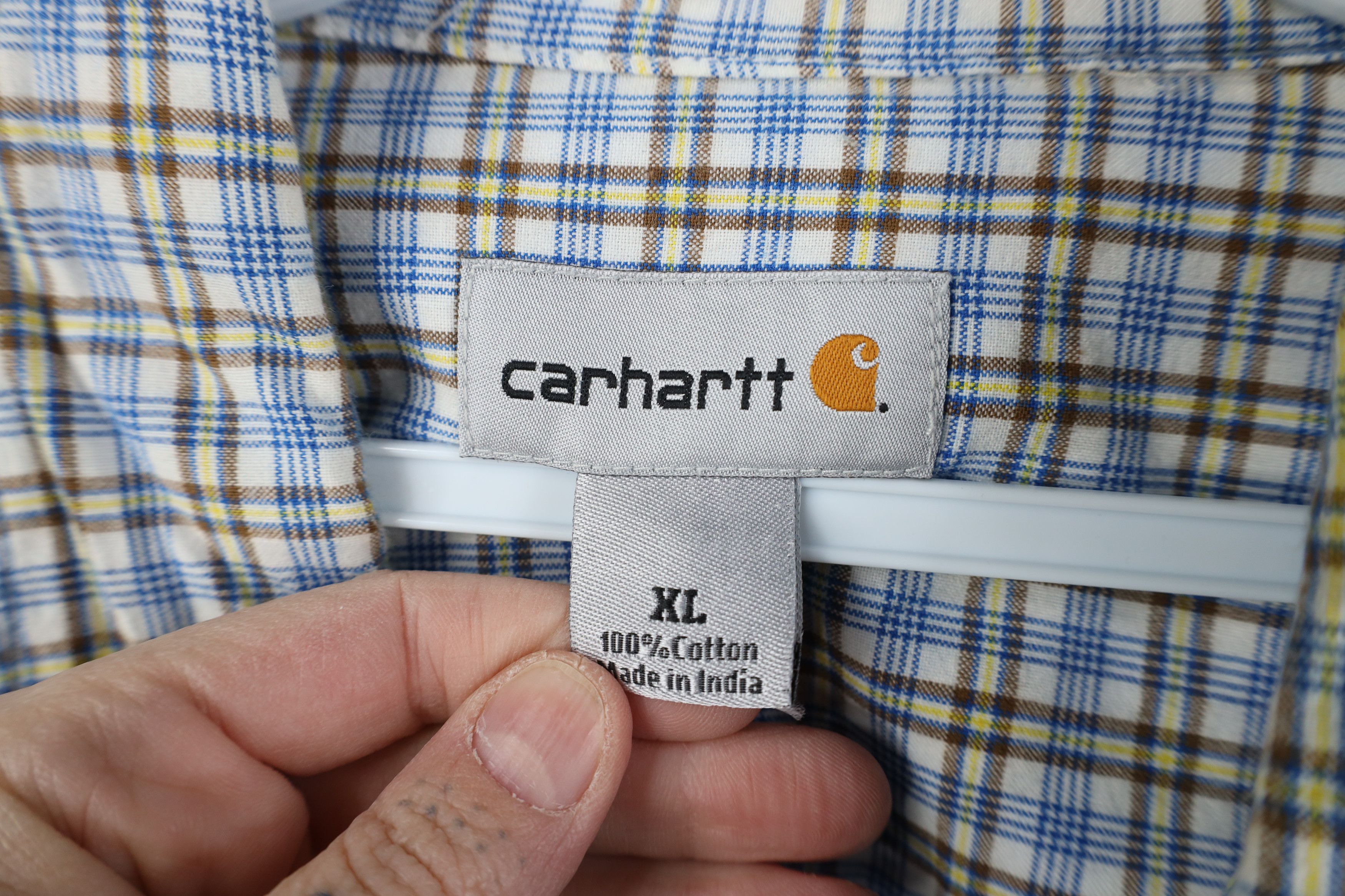 Carhartt Vintage Y2K Carhartt Lightweight Button Shirt Blue Plaid Size US XL / EU 56 / 4 - 7 Thumbnail